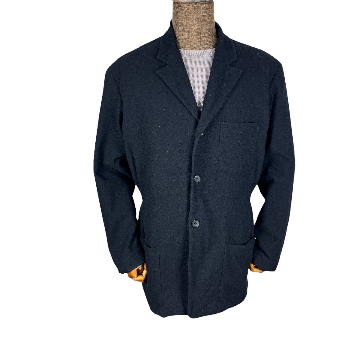 Yohji Yamamoto 🌟YOHJI YAMAMOTO POUR HOMME SIGNATURE AW87 WOOL BLAZER COAT Size US M / EU 48-50 / 2 - 2 Thumbnail