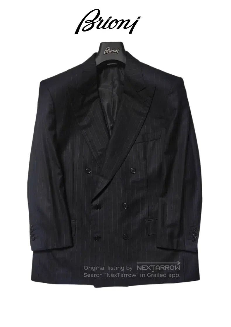Brioni Brioni Wool peak lapel suit set Size US XL / EU 56 / 4 - 2 Thumbnail