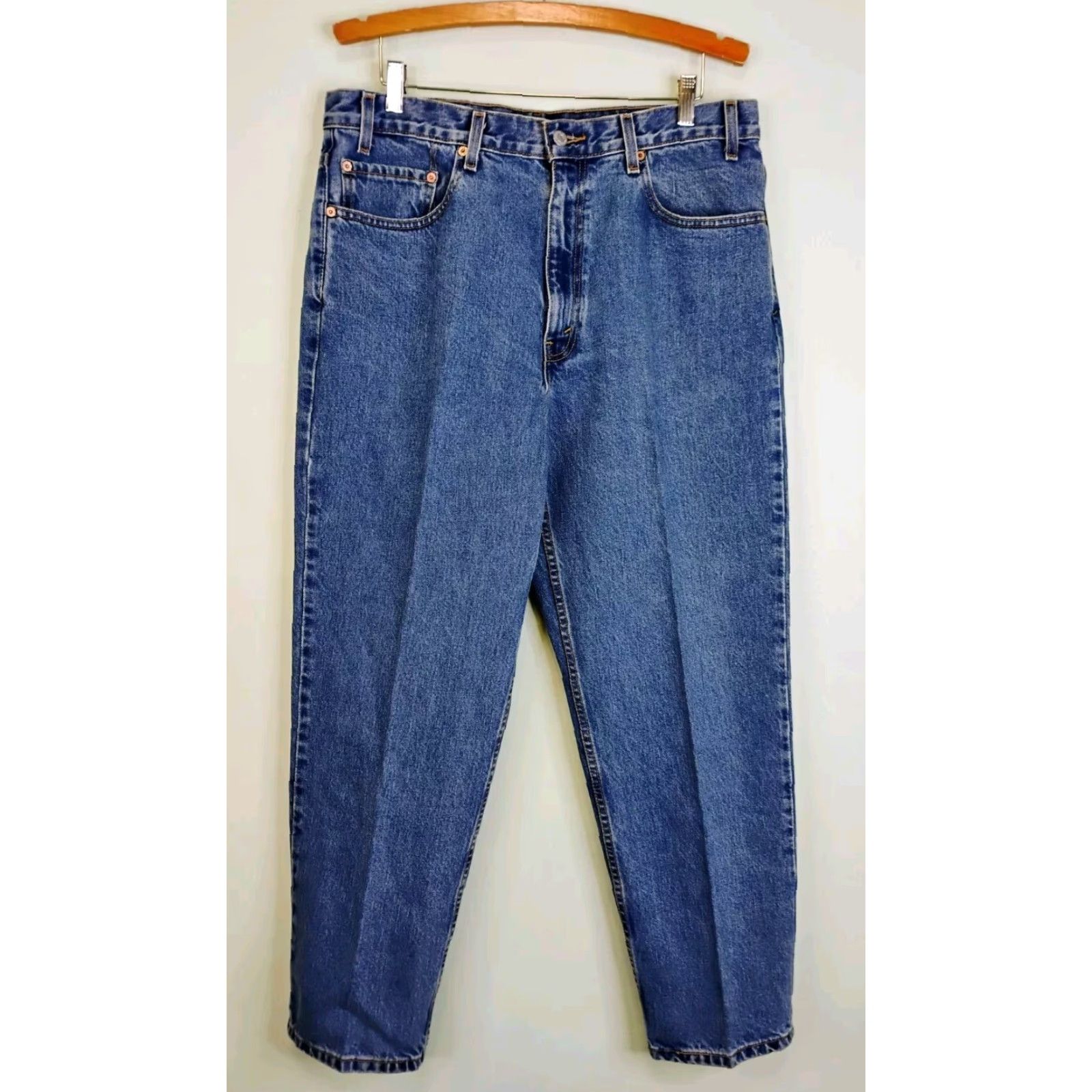 Levi's VINTAGE Levi's 550 Jeans Men's 36x31 Dark Wash Regular Inseam 31 Size US 36 / EU 52 - 2 Thumbnail