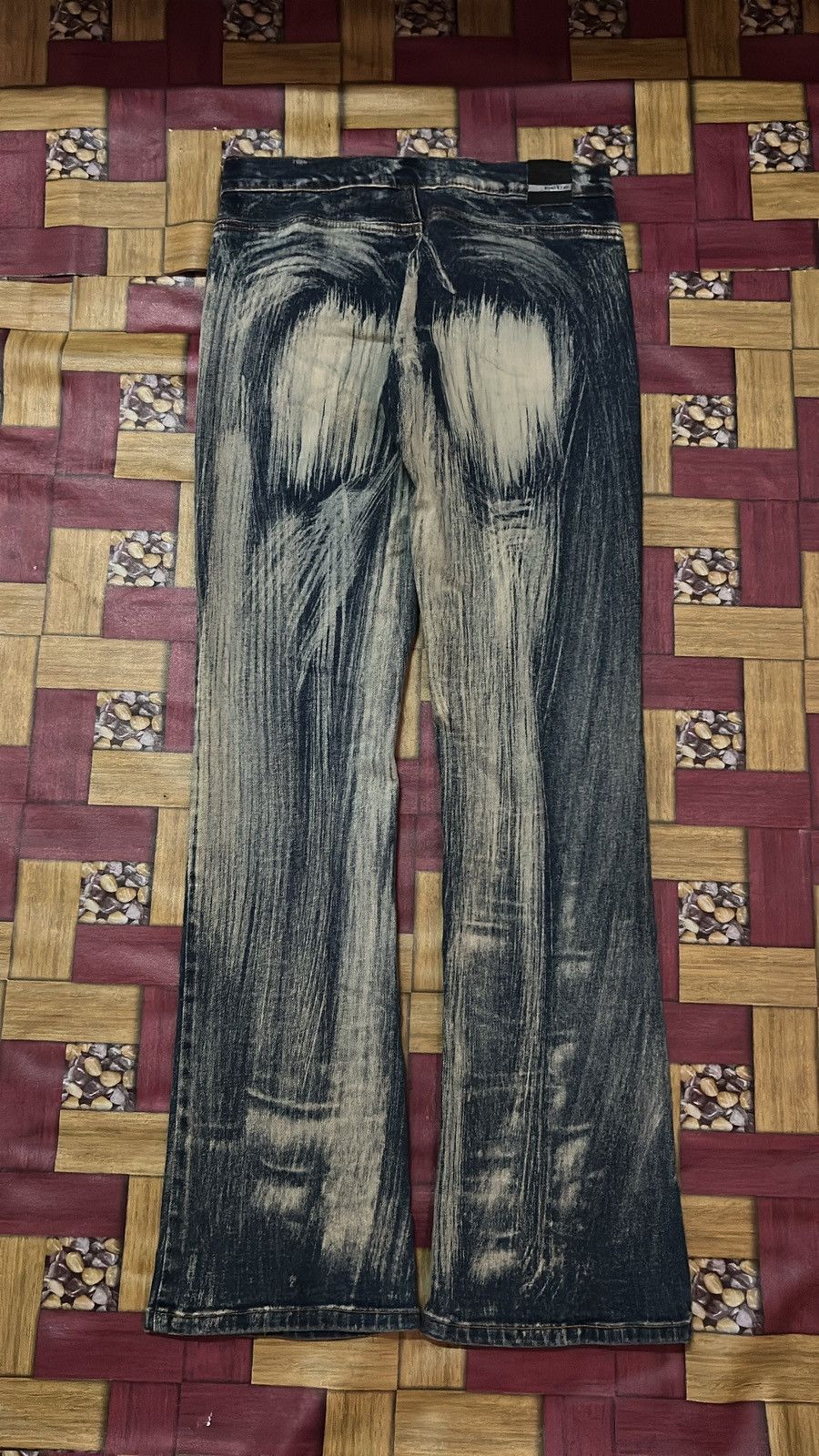 If Six Was Nine × Japanese Brand × Le Grande Bleu (L.G.B.) Bebe Flare Jeans Acid Wash Design Size 27" / US 4 / IT 40 - 2 Thumbnail