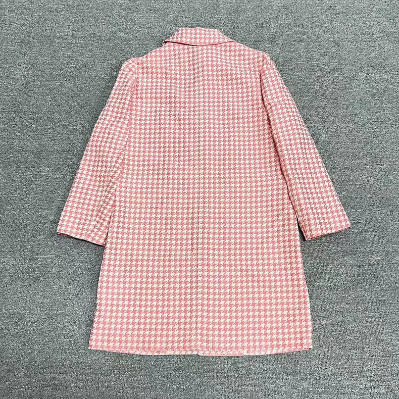 Dior Dior Pink jacquard checkered coat Size XXS / US 00 / IT 34 - 2 Thumbnail