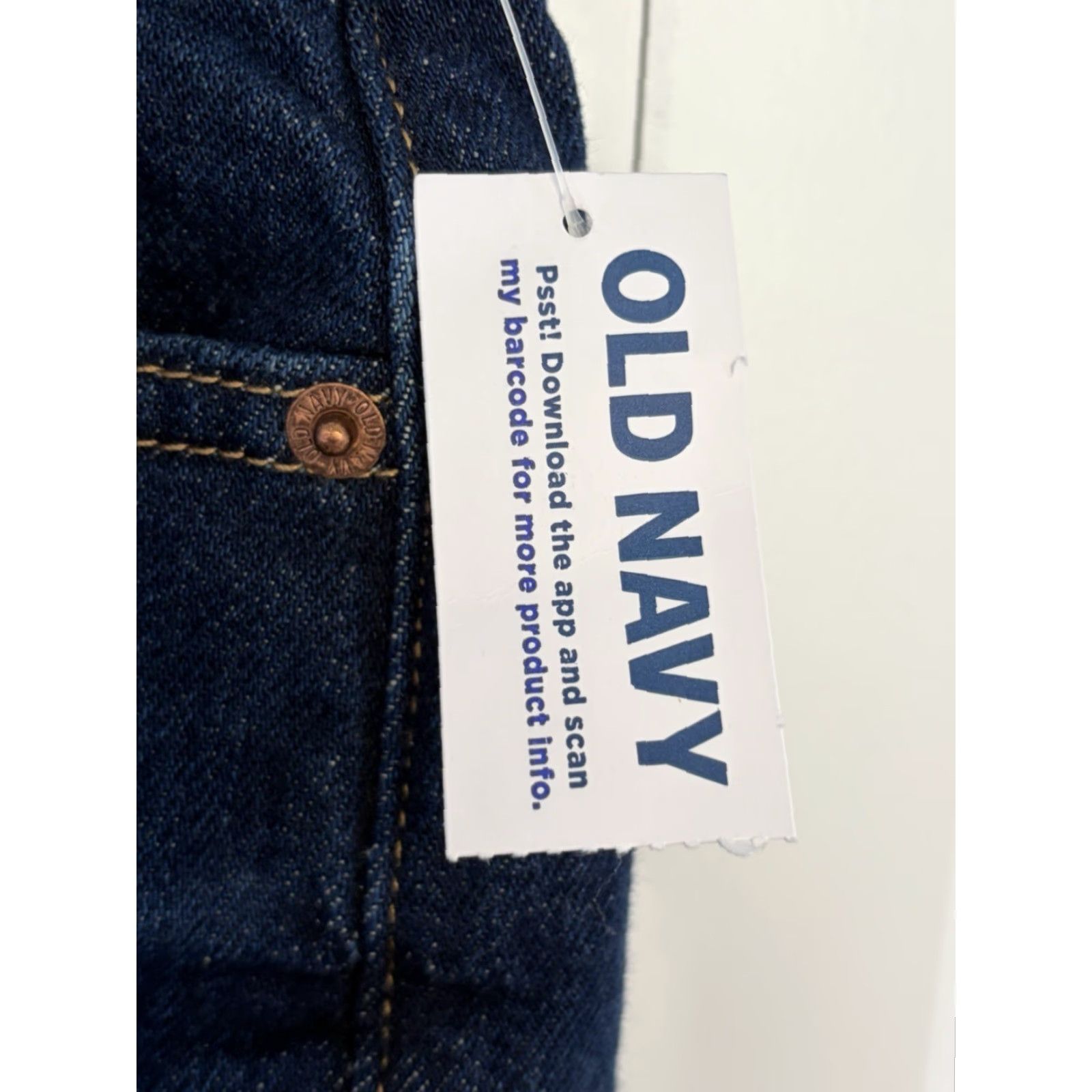 Old Navy NWT Old Navy High Rise Smoothing Pocket Button Fly Shorts 24 Womens Denim Blue 5-Pocket 90s Bohemian Cowboys Cut-Off Regular Fit Size 42" / US 20 - 4 Thumbnail