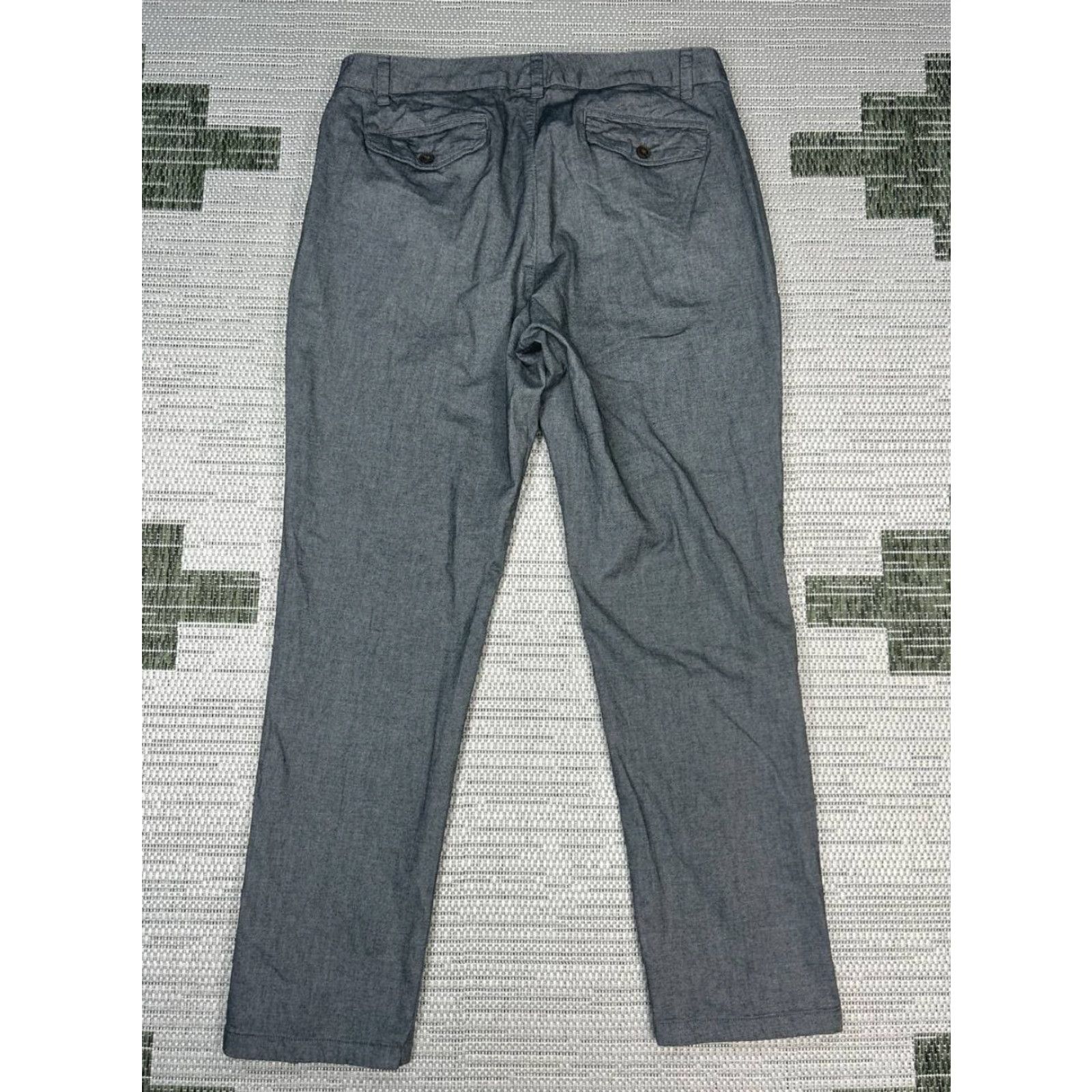 Bonobos Bonobos Slim Chino Pants Mens 34x30 Gray Heathered Cotton Spandex Straight Leg Casual Business Men Size US 34 / EU 50 - 2 Thumbnail