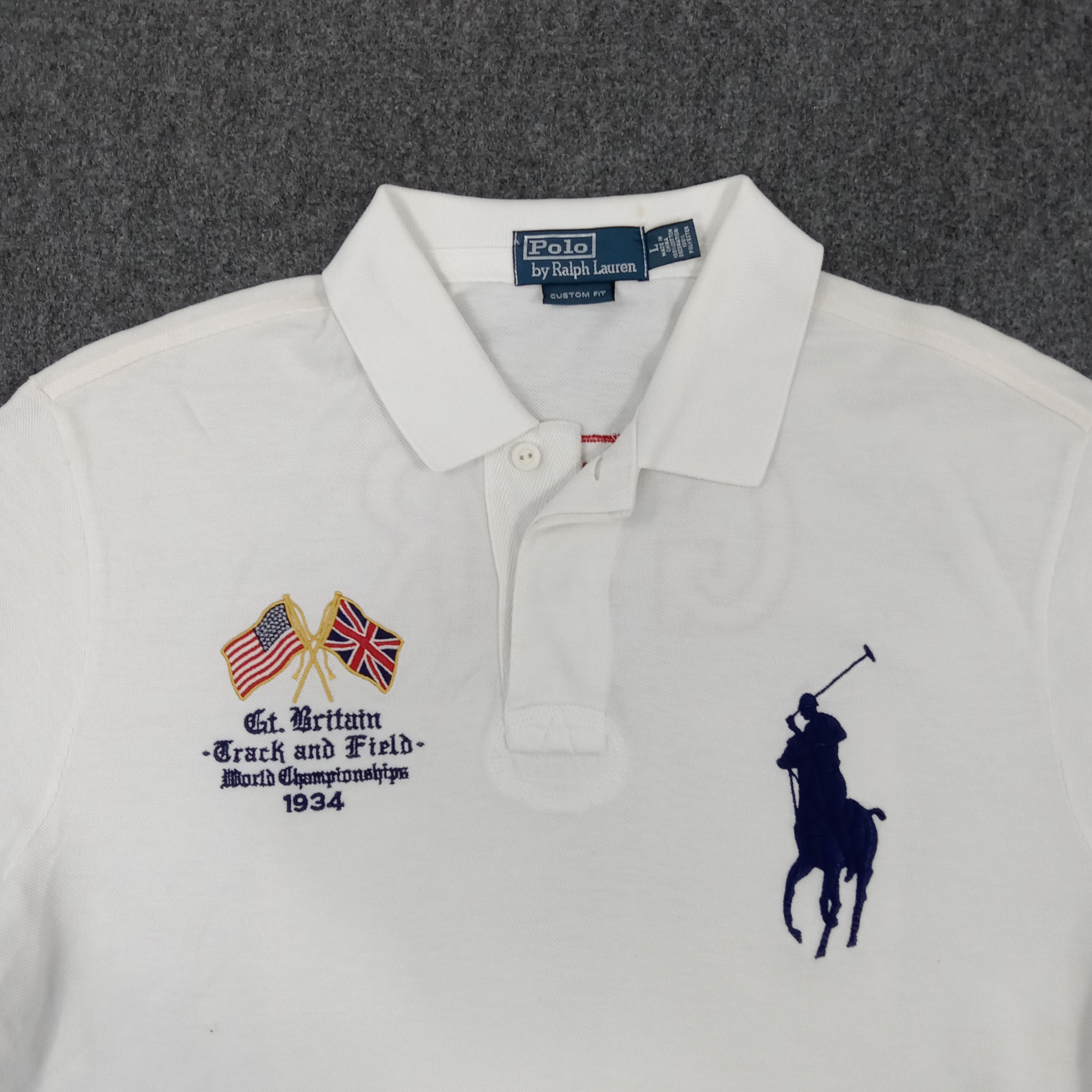 Polo Ralph Lauren × Vintage Polo by Ralph Lauren Britain Logo Polos Size US L / EU 52-54 / 3 - 3 Thumbnail