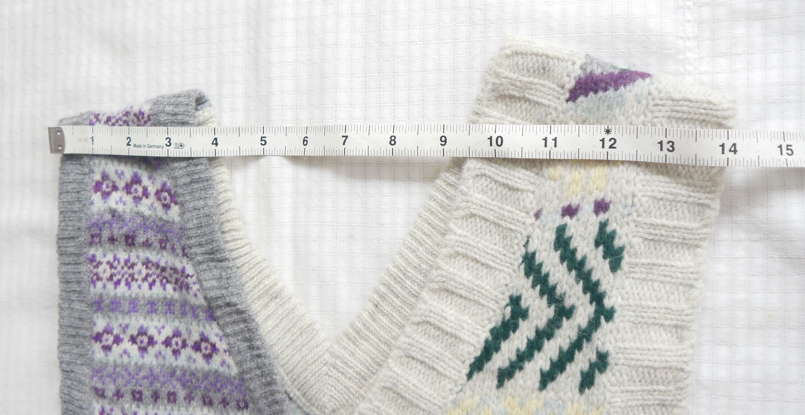 Japanese Brand (J721) Beams Boy Maturely Purple Gray V neck Fair Isle Style Size S / US 4 / IT 40 - 12 Thumbnail