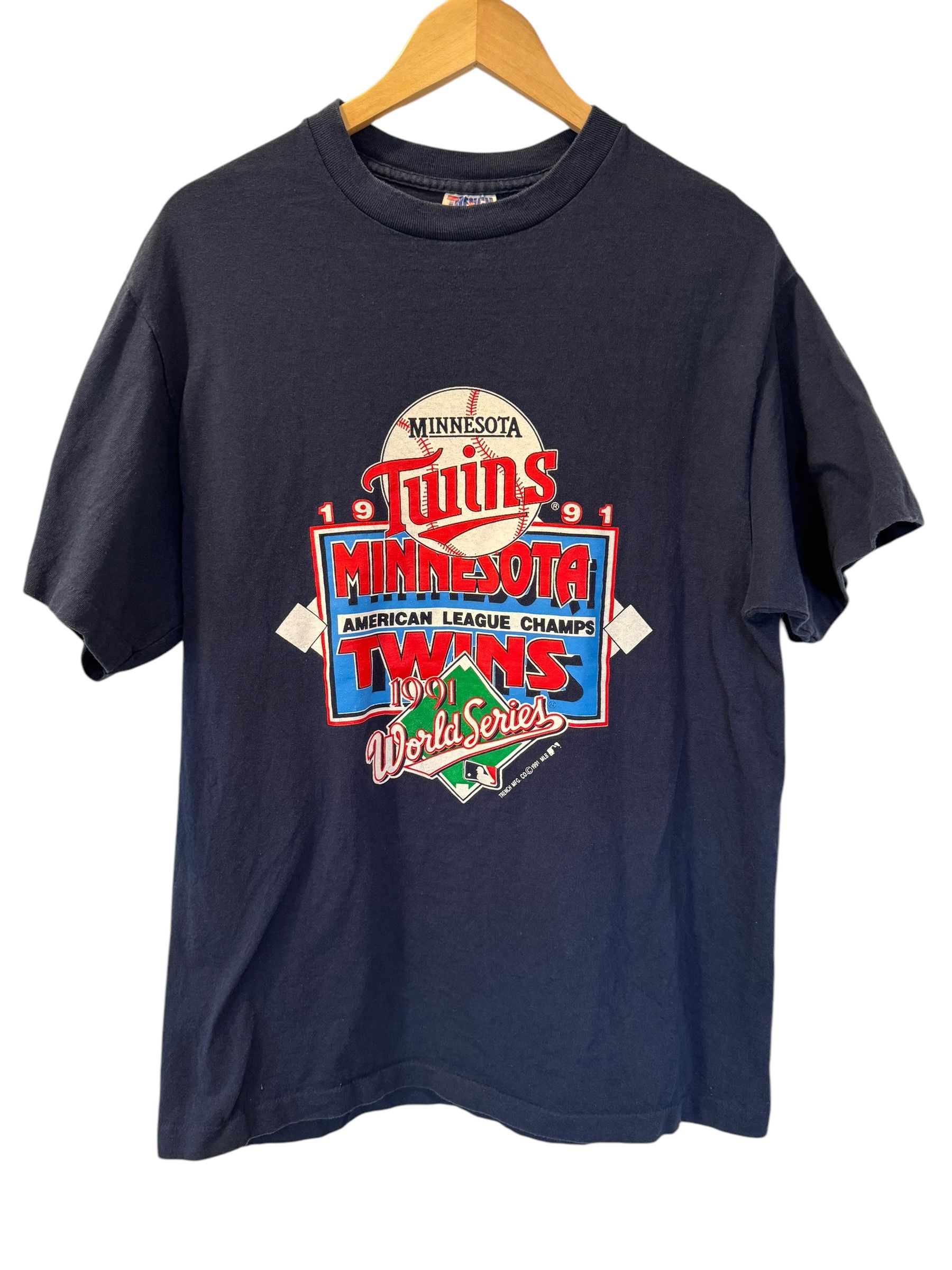 MLB × Vintage 1991 Minnesota Twins AL Champions T-shirt Size US L / EU 52-54 / 3 - 1 Thumbnail