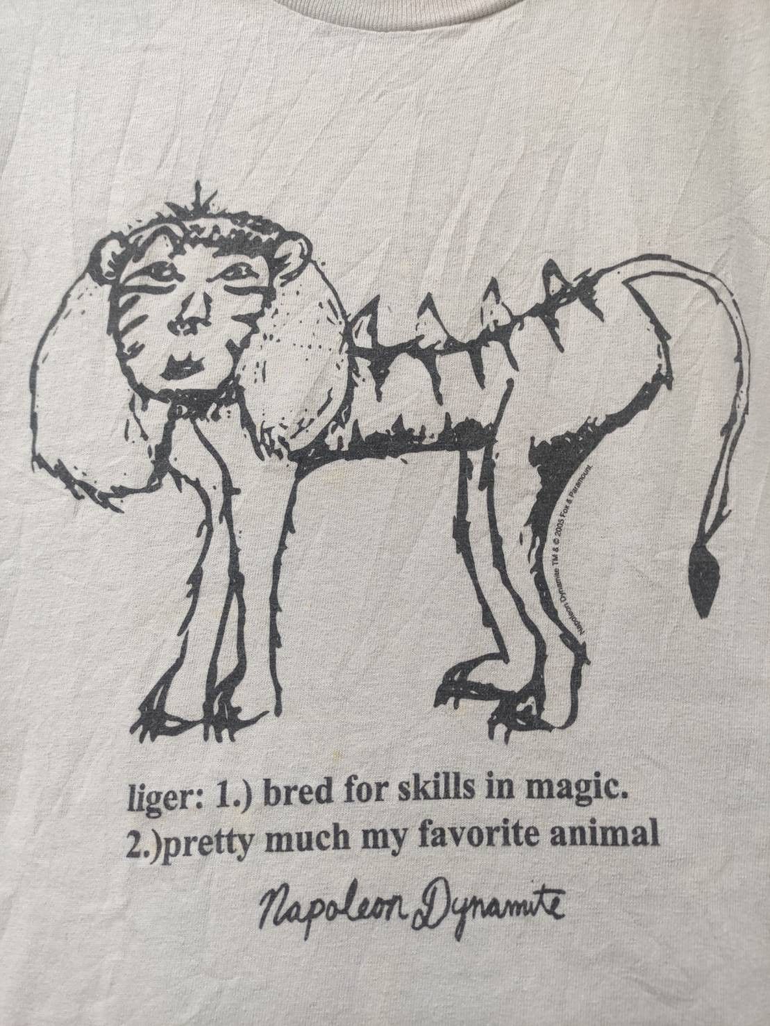 Vintage Vtg 00's Napoleon Dynamite "Liger" Movie T-Shirt Size US L / EU 52-54 / 3 - 3 Thumbnail