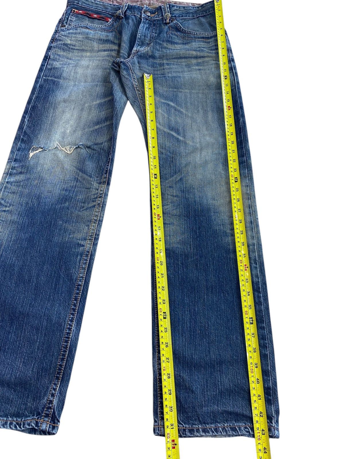 Edwin Edwin Mud Wash Whiskered Distressed Style Straight Jeans Size US 35 - 8 Thumbnail
