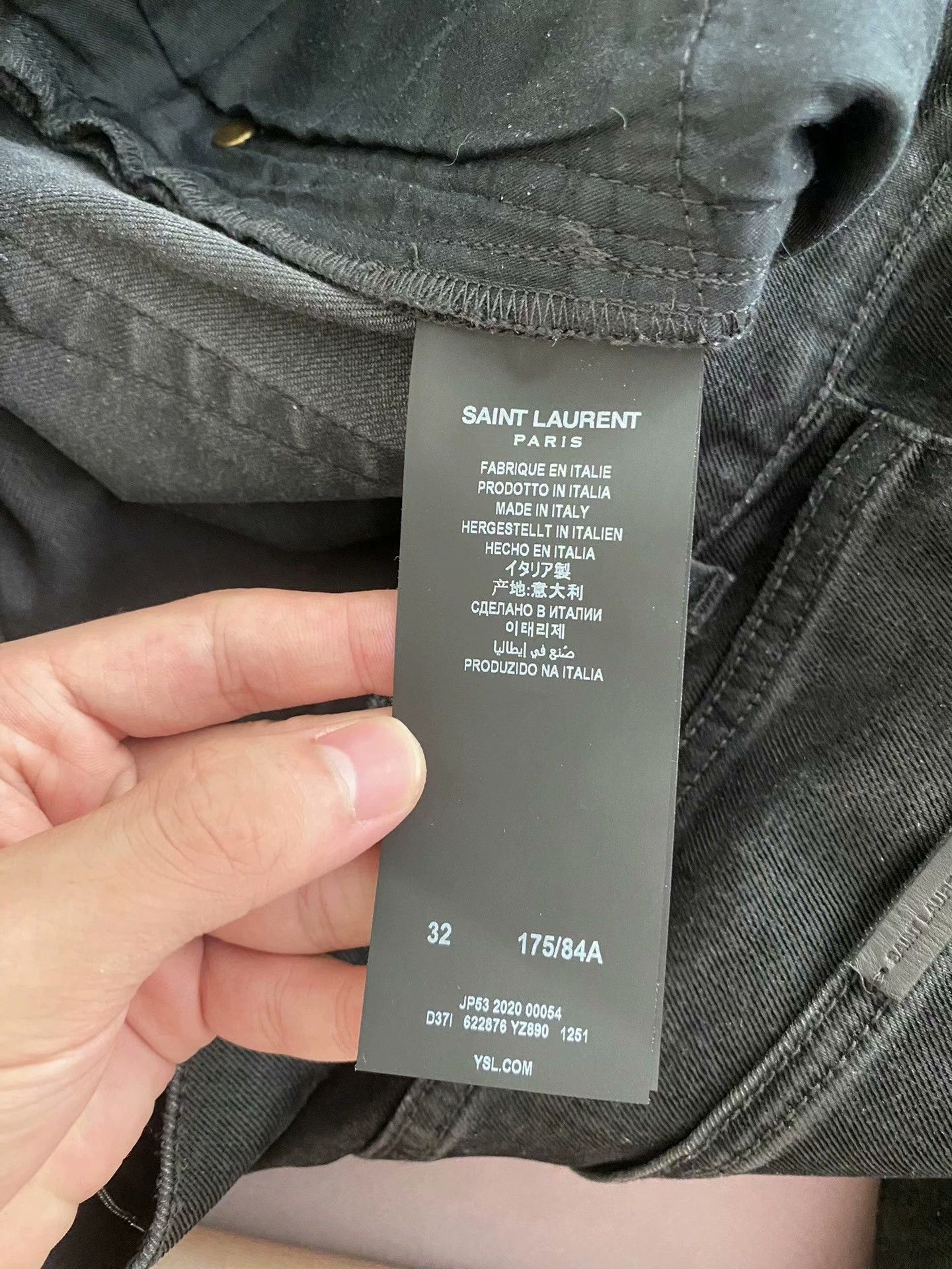 Saint Laurent Paris Saint Laurent 20FW Black Ghost Claw Jeans Size US 32 / EU 48 - 5 Thumbnail