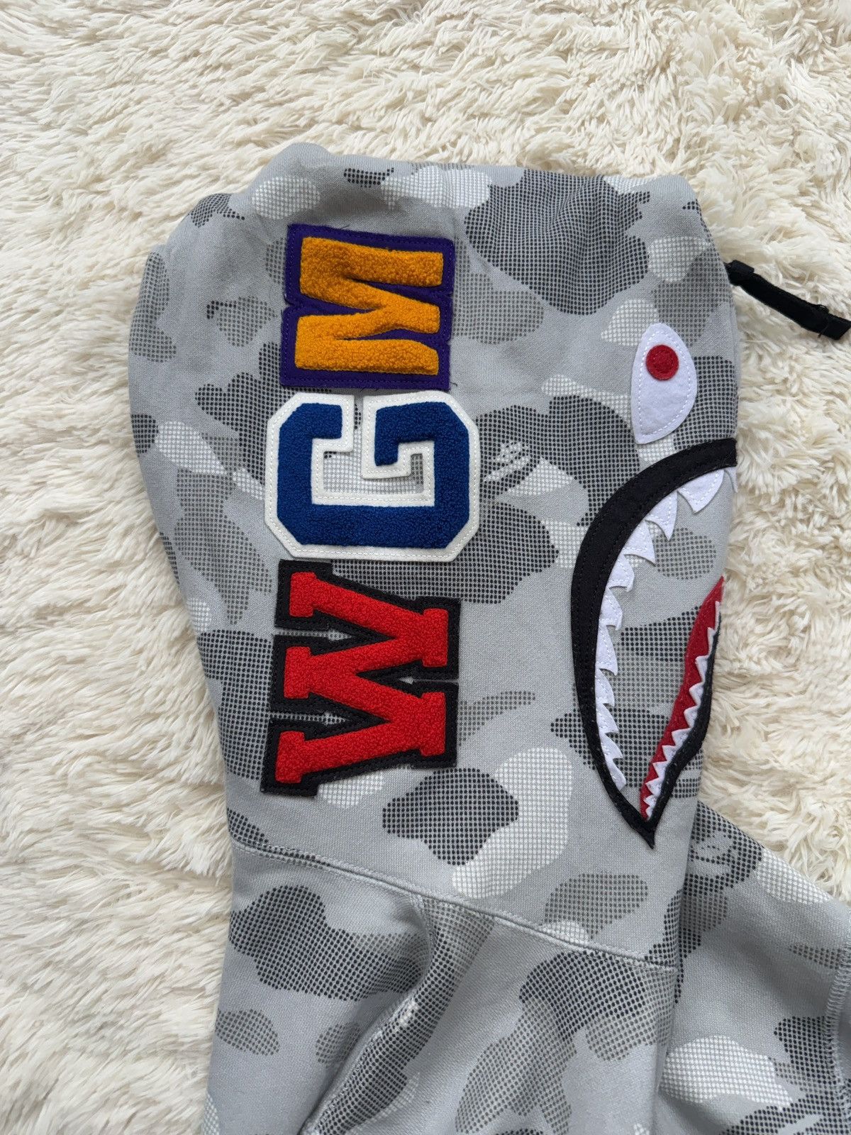 Bape A BATHING APE DOT CAMO SHARK WIDE FULL ZIP HOODIE 17AW Size US S / EU 44-46 / 1 - 19 Thumbnail