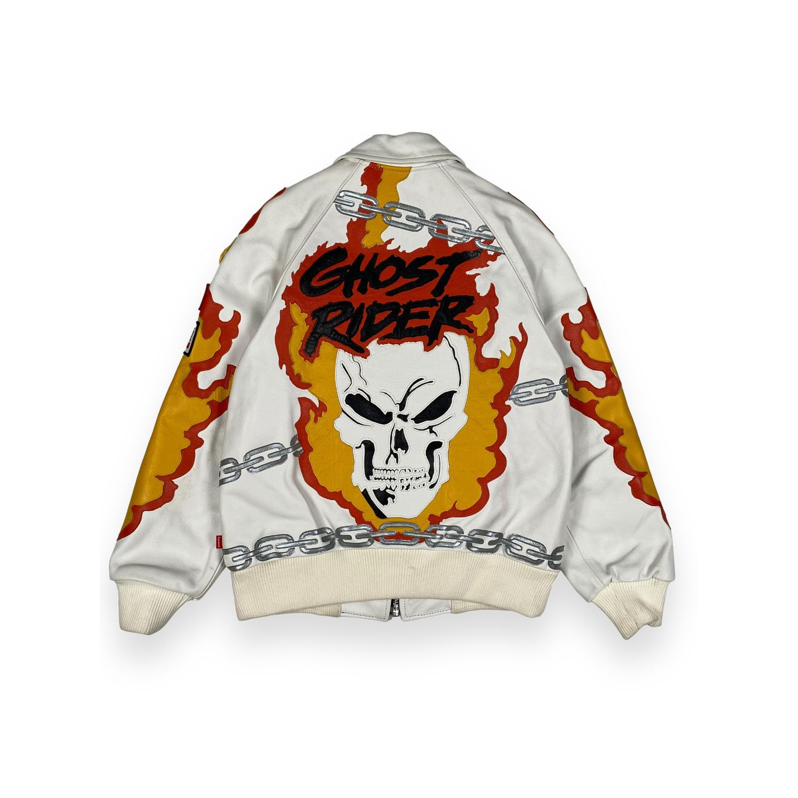 Supreme 2019 Supreme Vanson Leather Ghost Rider Jacket Size US S / EU 44-46 / 1 - 2 Thumbnail
