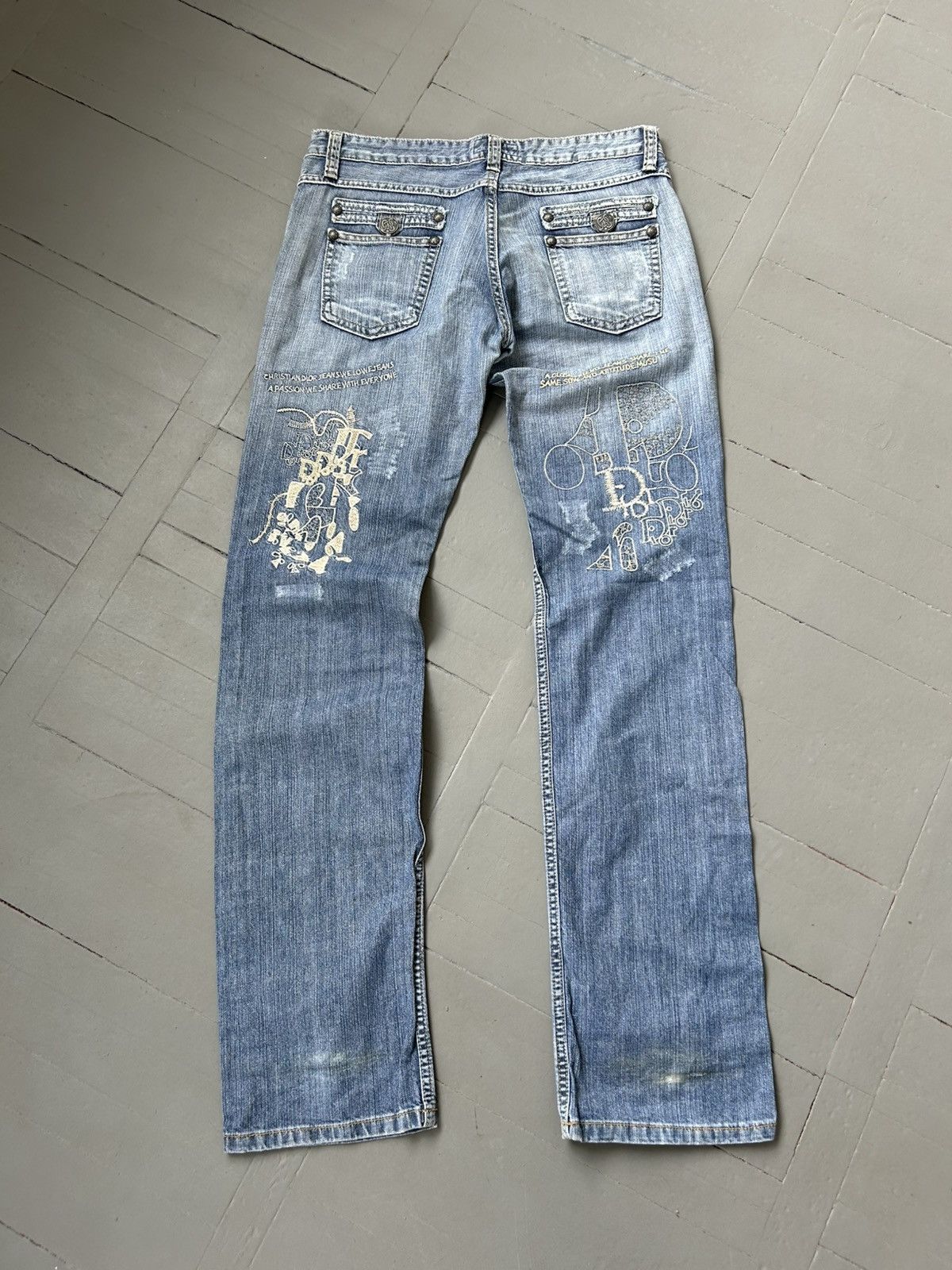 Designer × Vintage Cristian Dior style denim pants jeans Size 26" / US 2 / IT 38 - 5 Thumbnail