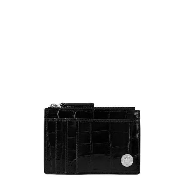 Versace o1g2r1mq0824 Size: OS / Croc Medusa Zipper Card Holder Black Size ONE SIZE - 1 Thumbnail