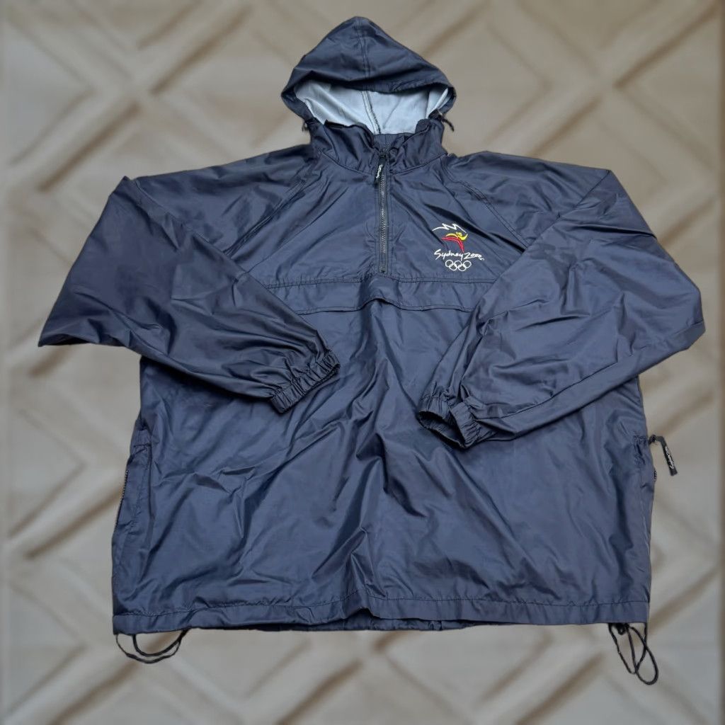 Vintage VINTAGE Sydney 2000 Half Zip Hoodie Windbreaker Jacket Men XL Blue Size US XL / EU 56 / 4 - 1 Thumbnail