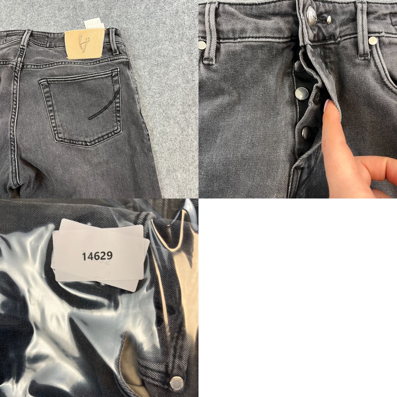 Vintage Handpicked Mens Jeans Slim Fit 32 30 Dark Grey Stretch Ravello Made In Italy Jeans Slim Mens 32 Grey Size US 32 / EU 48 - 9 Thumbnail