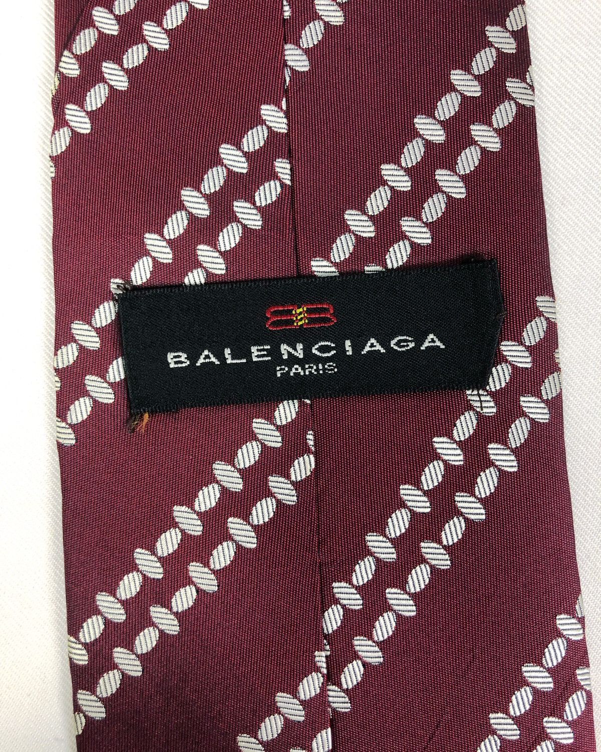 Balenciaga Rare Vintage Balenciaga Stripes Silk Tie Size ONE SIZE - 6 Thumbnail