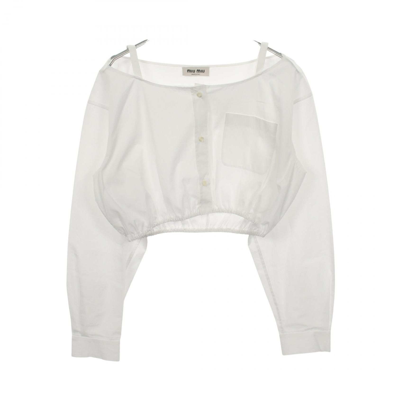Miu Miu Miu Miu Miu Miu Cotton Shirt Textile Tops DUTY FREE for USA Size ONE SIZE - 1 Thumbnail