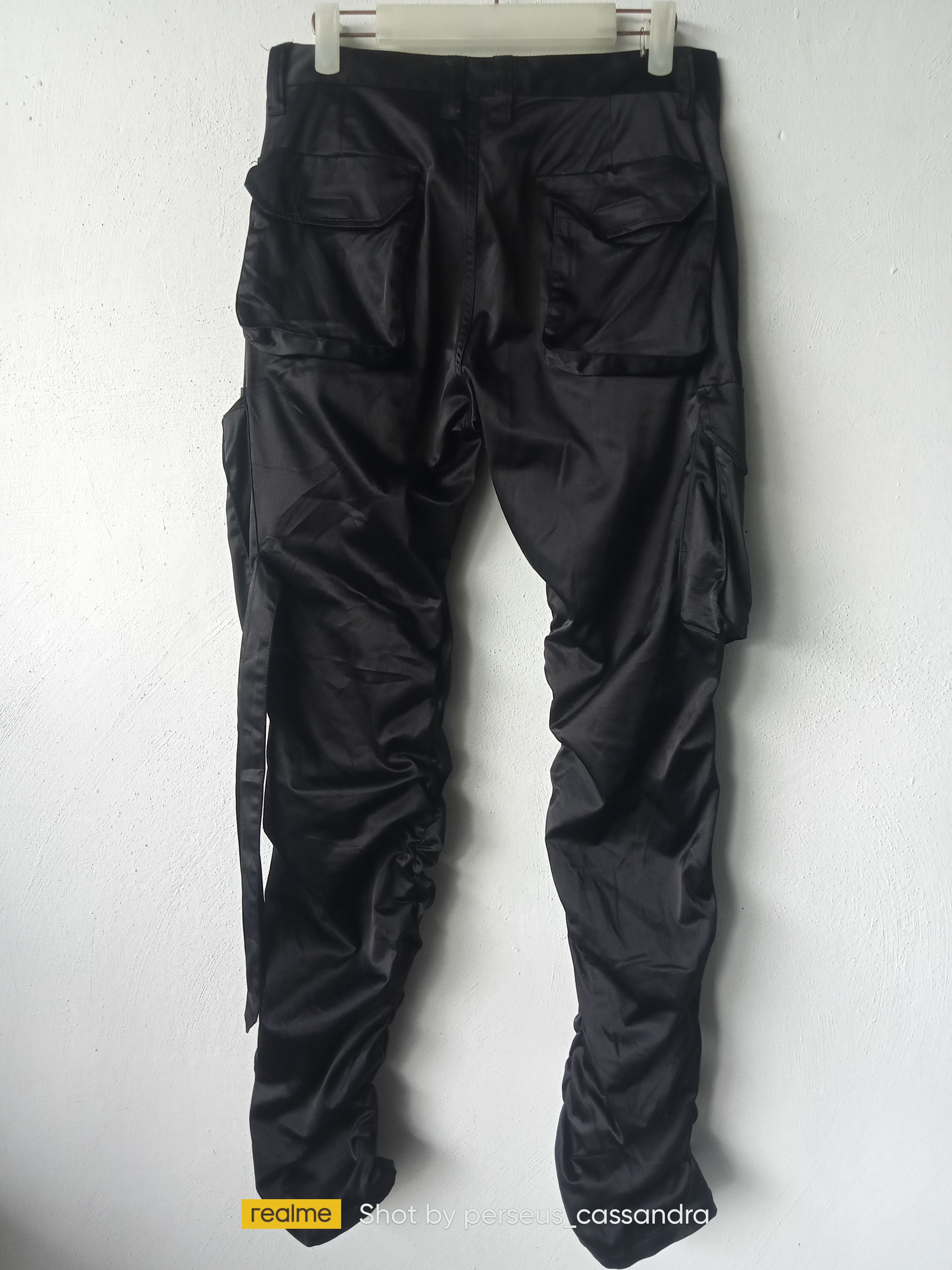 Japanese Brand Saucy Cool Stacked Black Stretch Cargo Pants Size US 30 / EU 46 - 5 Thumbnail