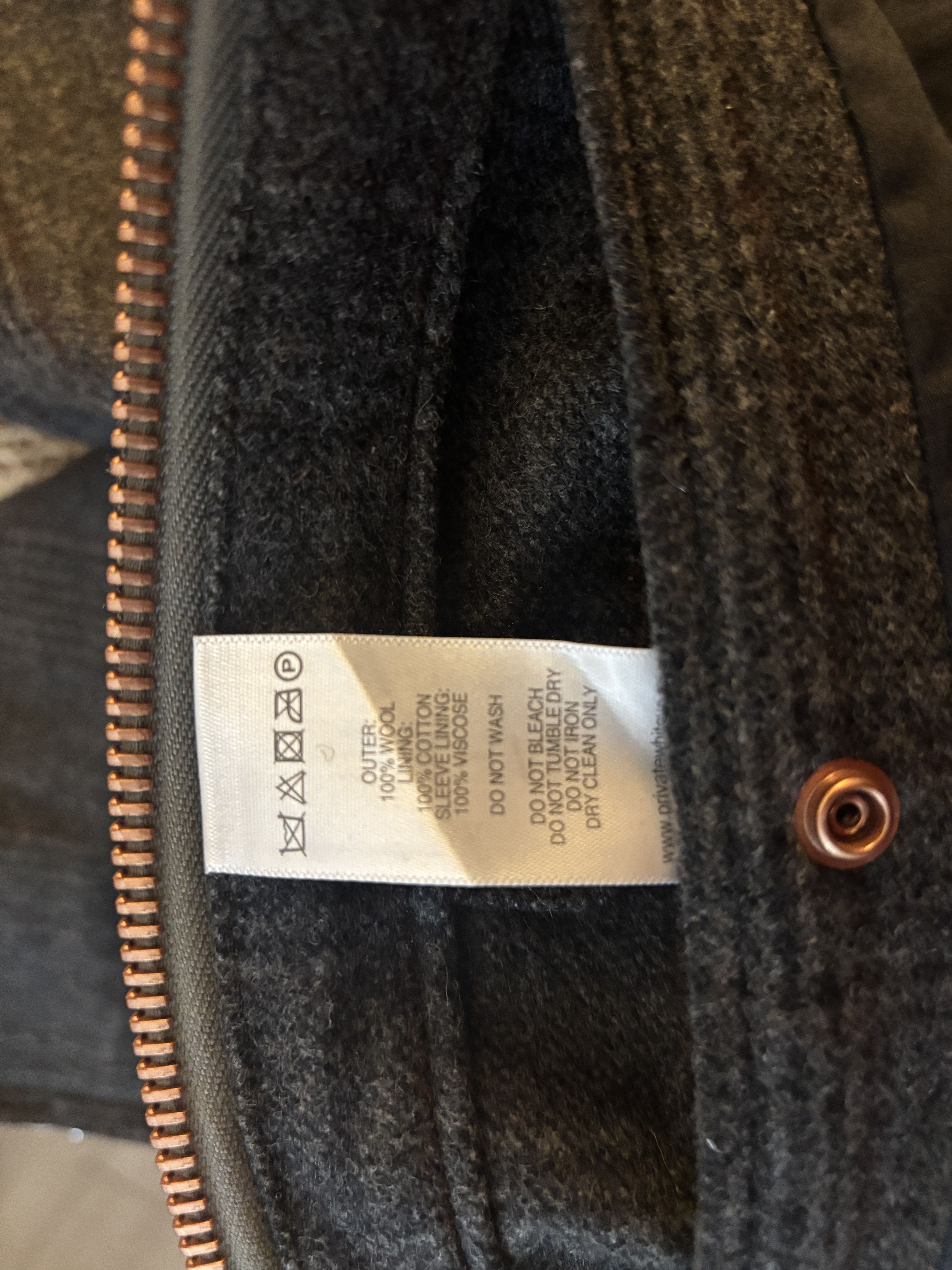 Private White V.C. $750 Mr.Porter Check Wool A-2 Bomber Jacket --6/ Large -XL Size US L / EU 52-54 / 3 - 15 Thumbnail