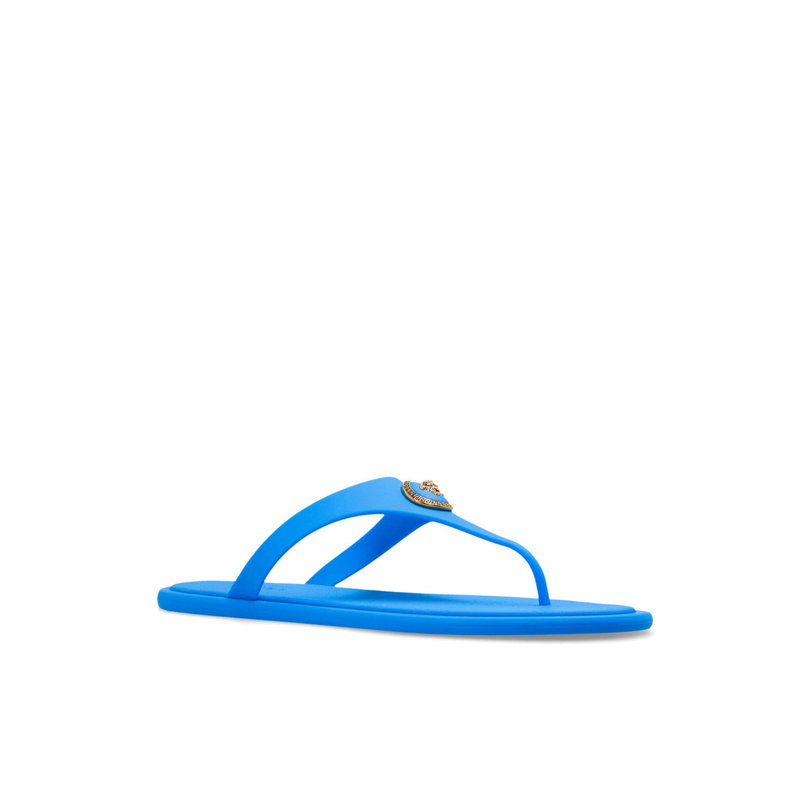 Versace VERSACE Blue Rubber Thong Flip Flops New And Authentic (Wome Size US 11 / IT 41 - 2 Thumbnail