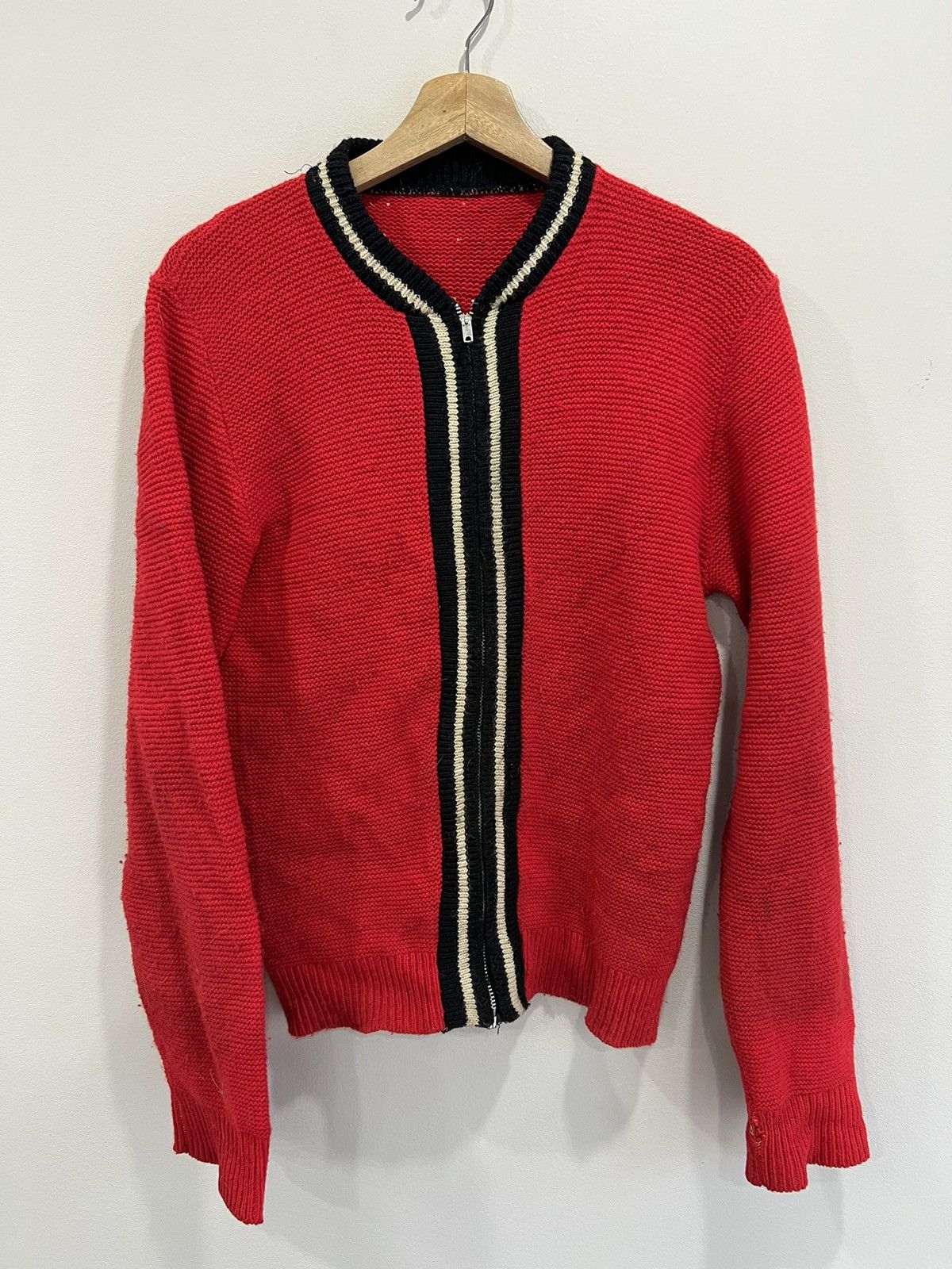 Vintage Vintage 1950s 60s Sweater Knit zip up cardigan orlon Size US M / EU 48-50 / 2 - 1 Thumbnail