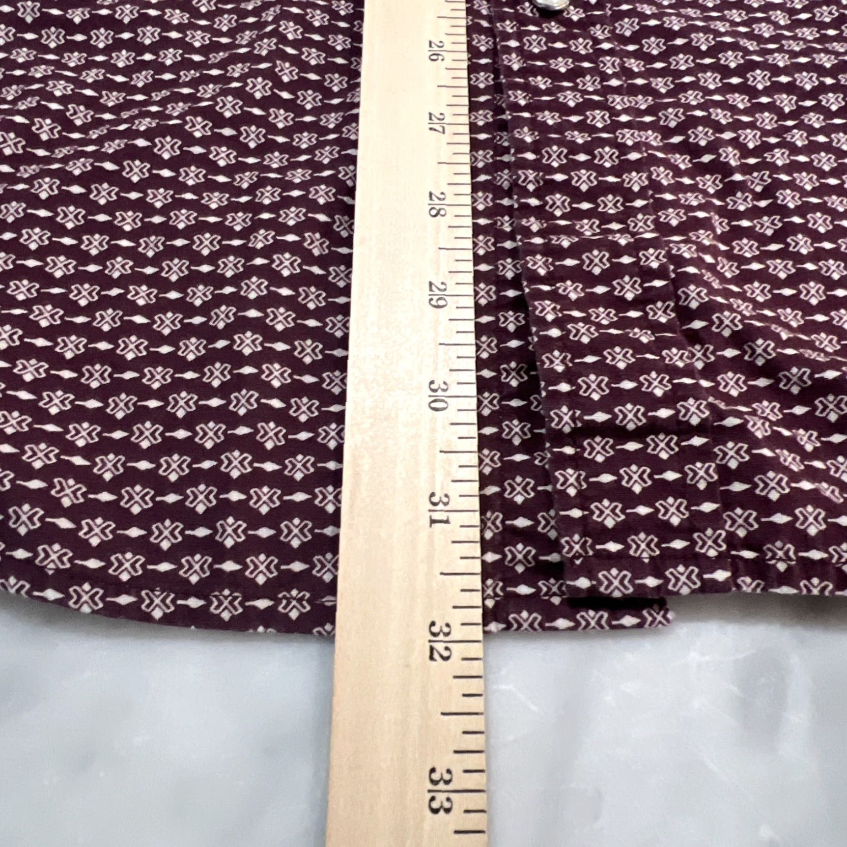 Roper Roper Western Geometric Pearl Snap Shirt Men’s XL Long Sleeve Red Casual Workwear Size US XL / EU 56 / 4 - 7 Thumbnail