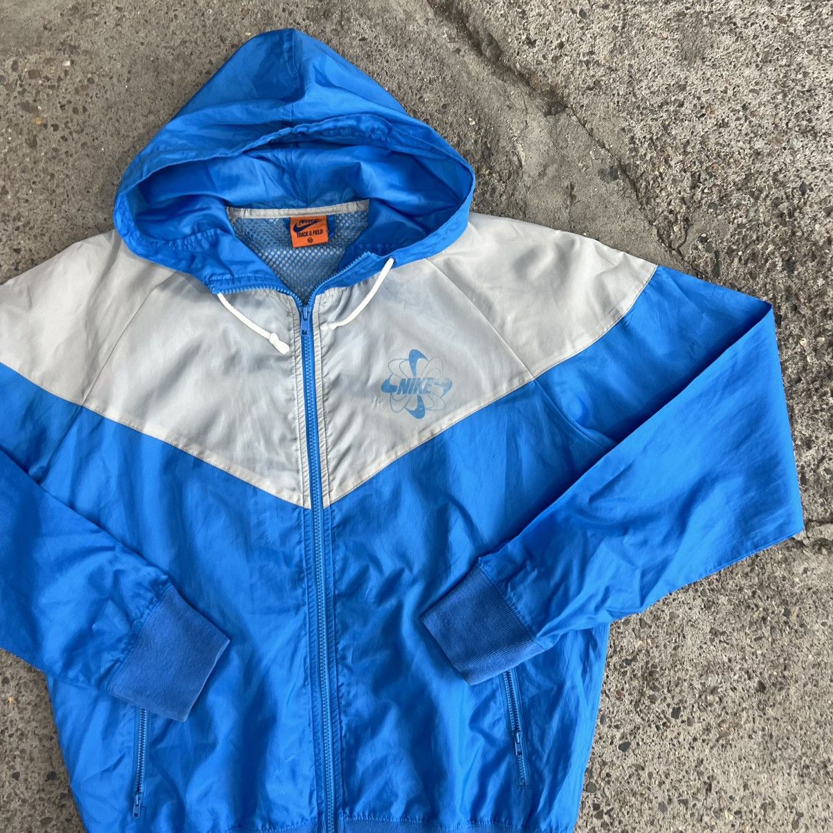 Nike × Vintage Nike Vintage Navy Nylon Track Jacket Windbreaker Swoosh Size US M / EU 48-50 / 2 - 3 Thumbnail
