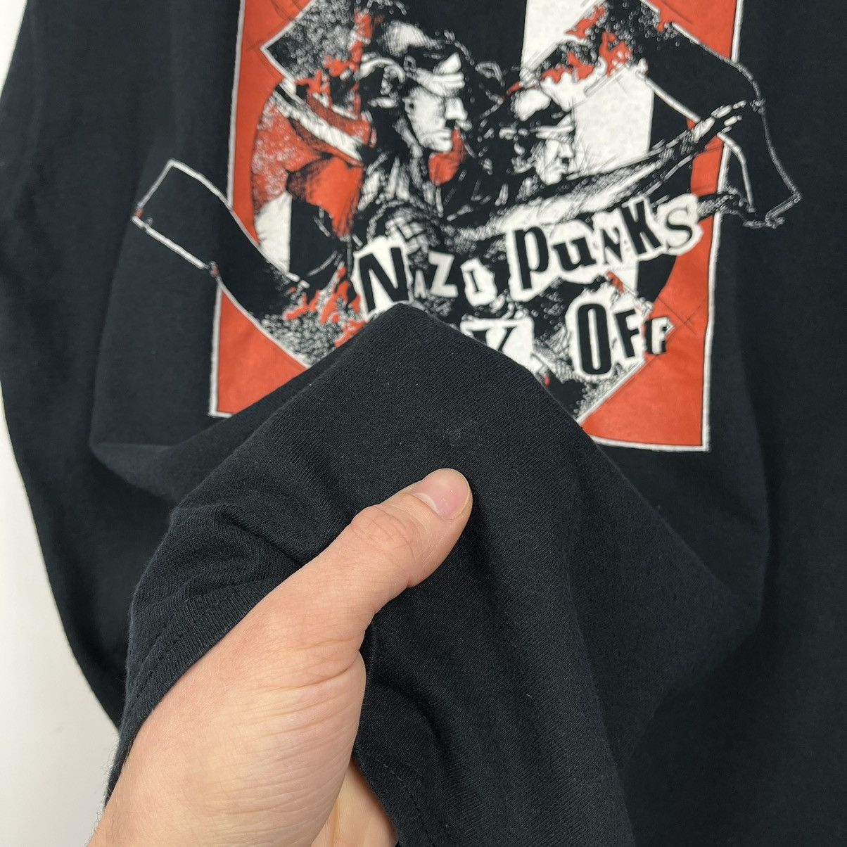 Band Tees Vintage Napalm Death Nazi Punks Fuck Off band T Shirt 2003 Size US XL / EU 56 / 4 - 14 Thumbnail