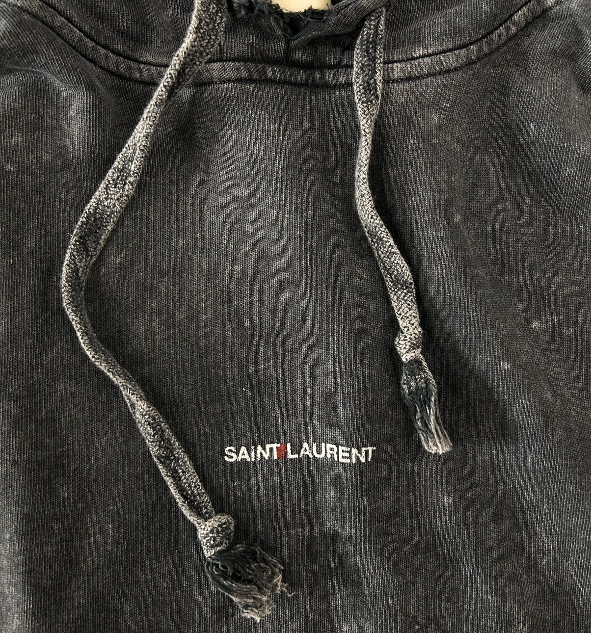 Saint Laurent Paris Saint Laurent Distressed Hoodie Size Large Size US L / EU 52-54 / 3 - 3 Thumbnail