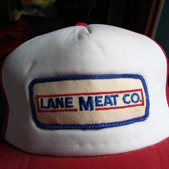 Other DS Vintage Lane Meat Company Patch Trucker Snap Hat Cap Size ONE SIZE - 2 Thumbnail