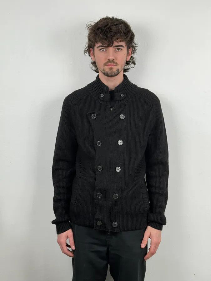 Daniele Alessandrini 2000s Daniele Alessandrini Black Wool Buttoned Zip Up Sweater Size US M / EU 48-50 / 2 - 2 Thumbnail