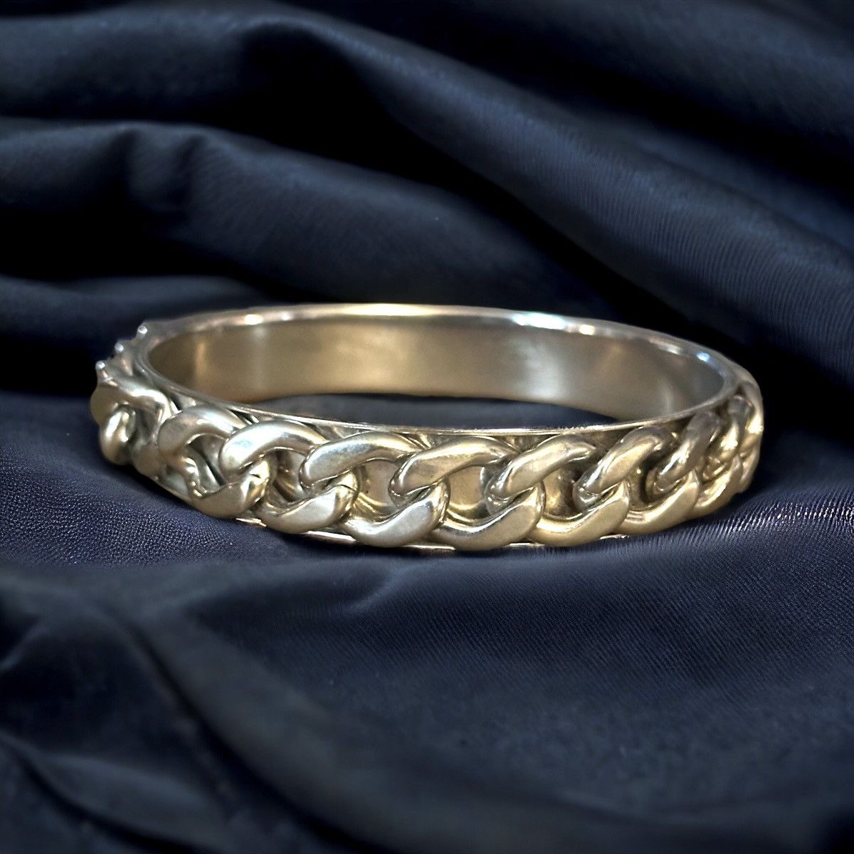 Other Stainless steel curb link inlay bangle bracelet Size ONE SIZE - 1 Thumbnail