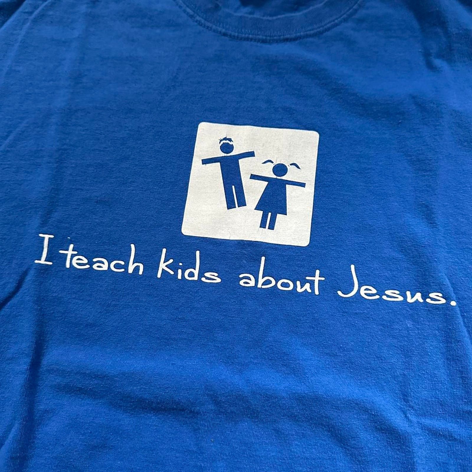 Gildan Y2K Jesus Tee I Teach Kids About Jesus size L Size US L / EU 52-54 / 3 - 3 Thumbnail