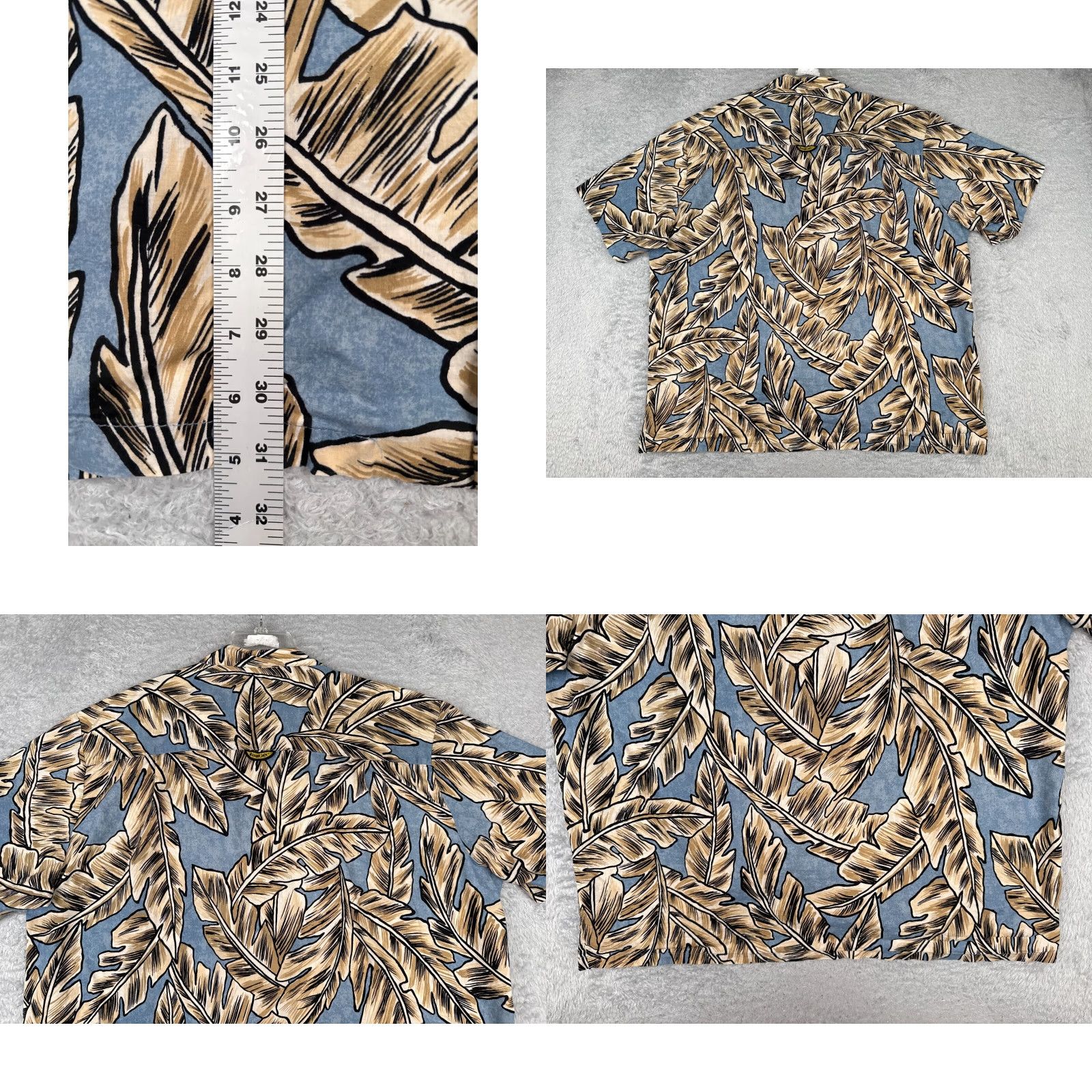 Vintage VINTAGE Banana Jack Shirt Men 2XL Blue Floral Leaf Cotton Hawaiian Size US XXL / EU 58 / 5 - 9 Thumbnail