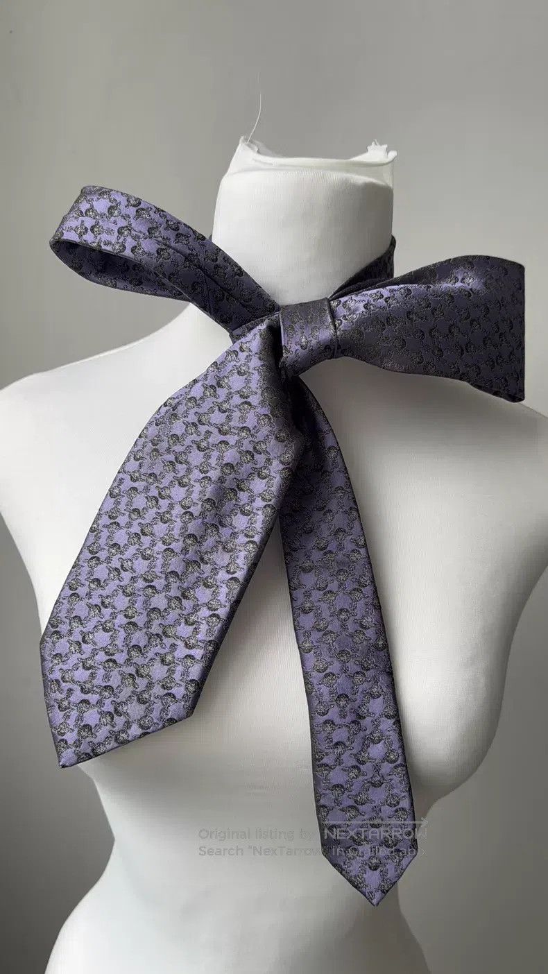 Vivienne Westwood Vivienne Westwood Purple all-over printed logo tie Size ONE SIZE - 2 Thumbnail