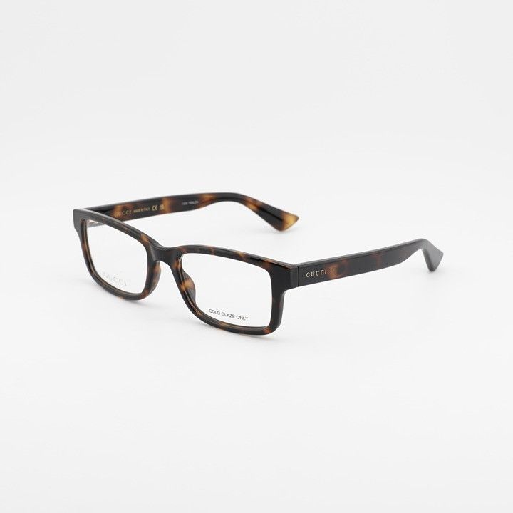 Gucci Gucci GG1717O 002 Eyeglasses Havana 54mm Rectangle Frame Size ONE SIZE - 1 Thumbnail