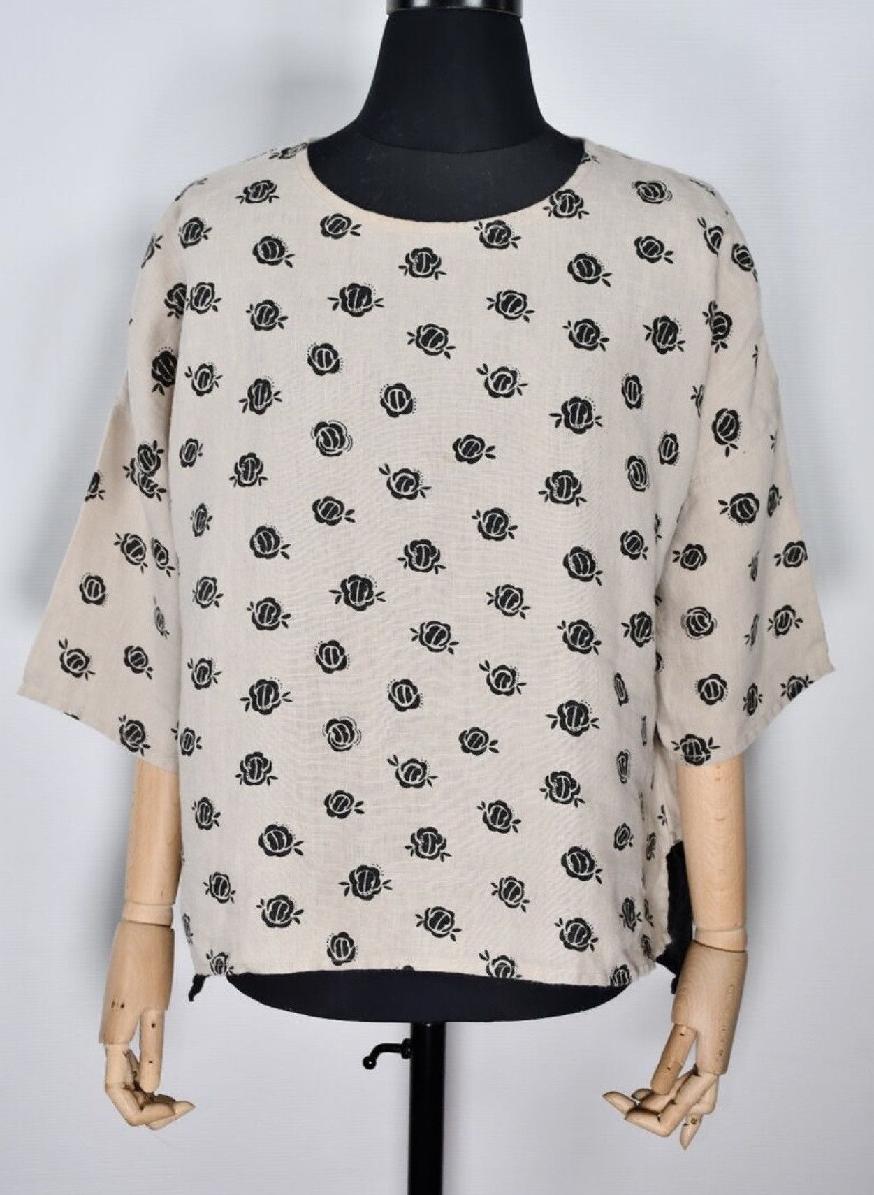 Gudrun Sjoden Gudrun Sjoden Floral Linen Women's Blouse size L Size L / US 10 / IT 46 - 1 Thumbnail