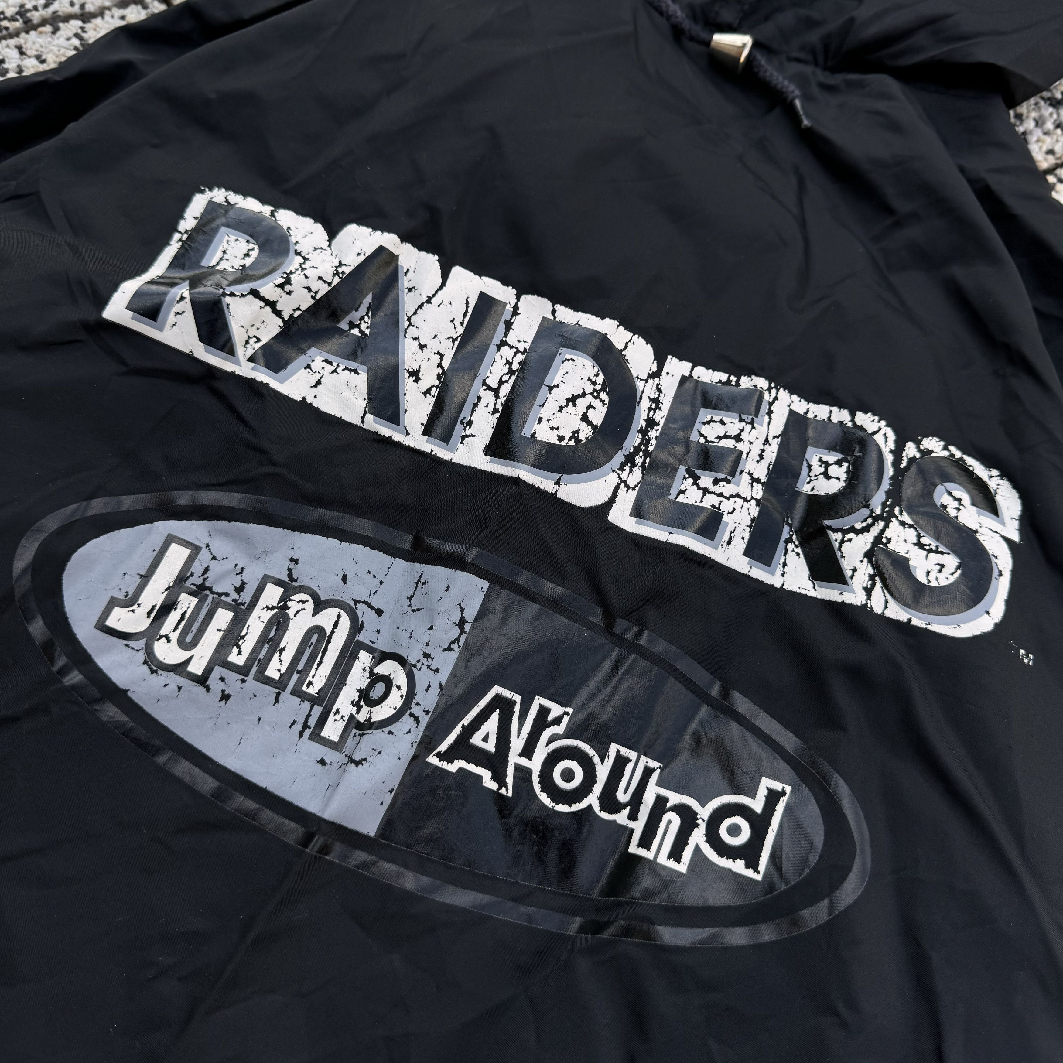 NFL × Vintage RARE RAIDERS NFL NYLON JUMP AROUND JACKET CAMPRI Size US M / EU 48-50 / 2 - 9 Thumbnail
