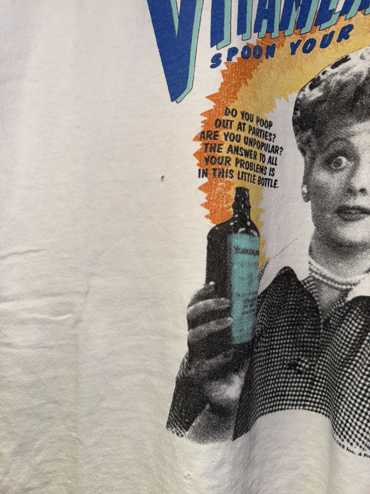 Vintage Vintage 90s I Love Lucy Vitameatavegamin 1992 CBS Promo Tee Size US XL / EU 56 / 4 - 4 Thumbnail