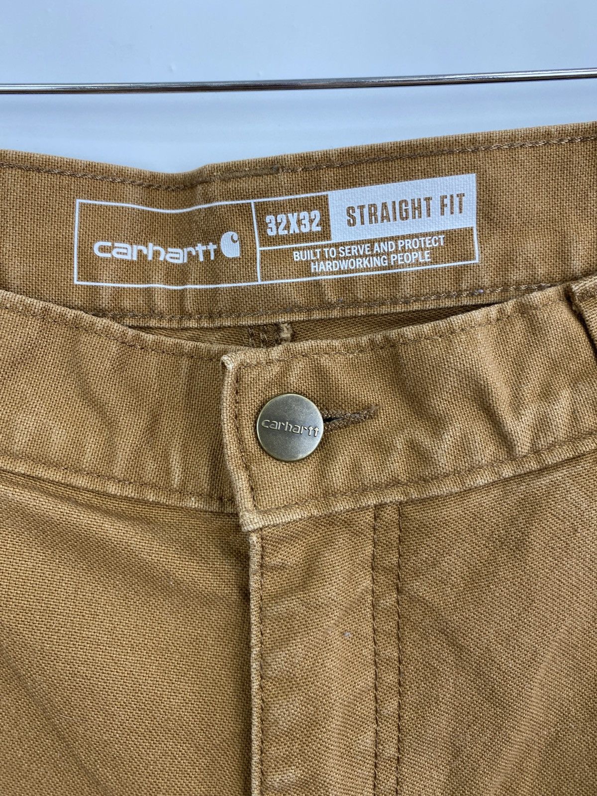 Carhartt 🇺🇸 Vintage 90s Carhartt Double Knees Brown Work Pants Y2K Size US 32 / EU 48 - 7 Thumbnail