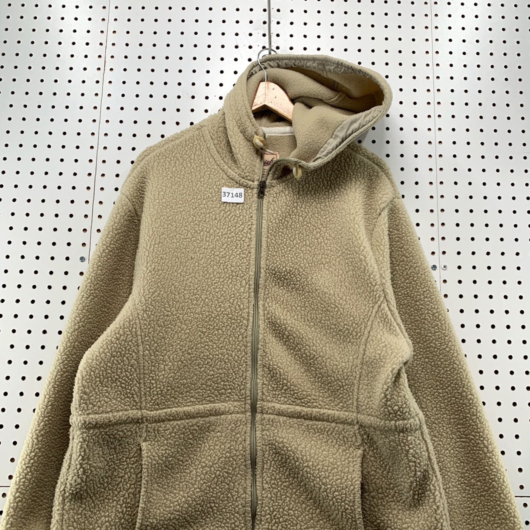 Vintage VINTAGE Woolrich Sherpa Hoodie Zip Sweatshirt 90s Womens Large Beige Activewear USA Size L / US 10 / IT 46 - 2 Thumbnail
