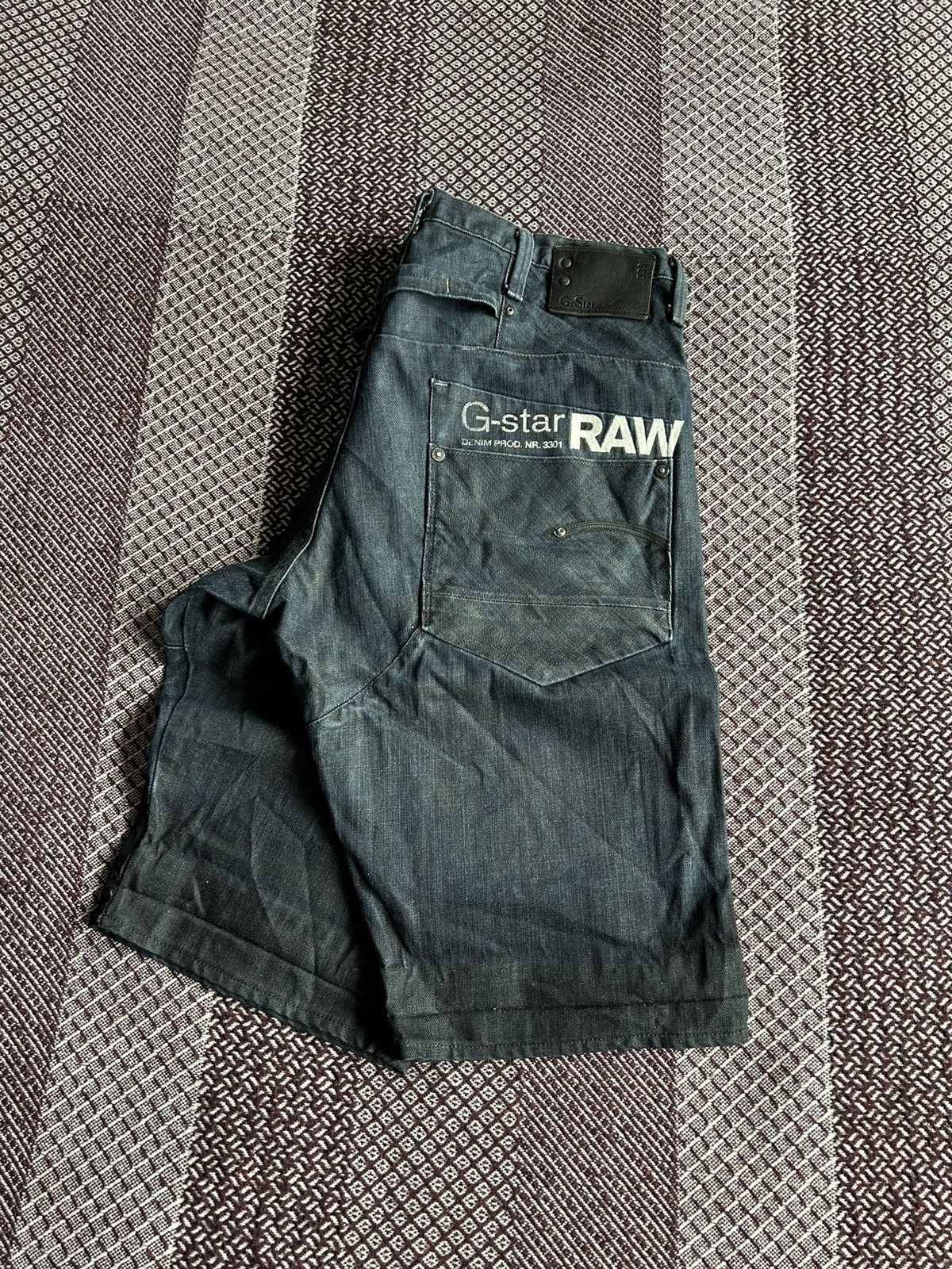 G-Star × Vintage Vintage G-star Raw GS Blade Embro Loose Denim Shorts Size 33 Size US 33 - 14 Thumbnail