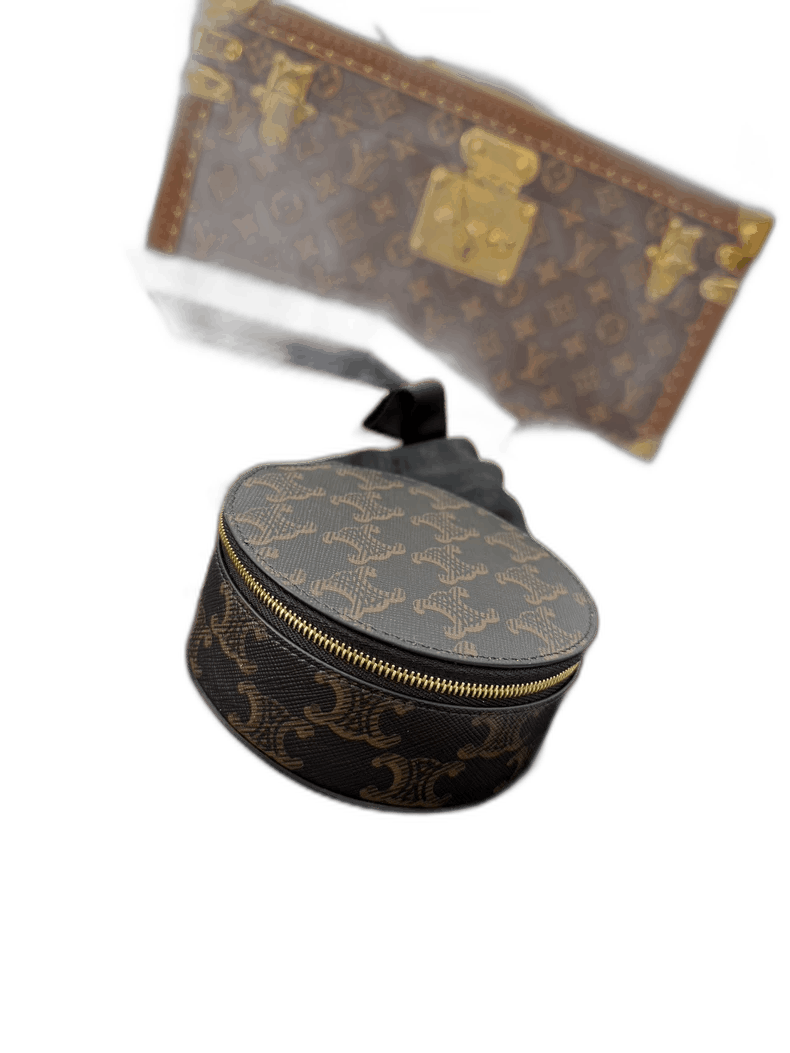 Celine Round Jewelry and Makeup Box