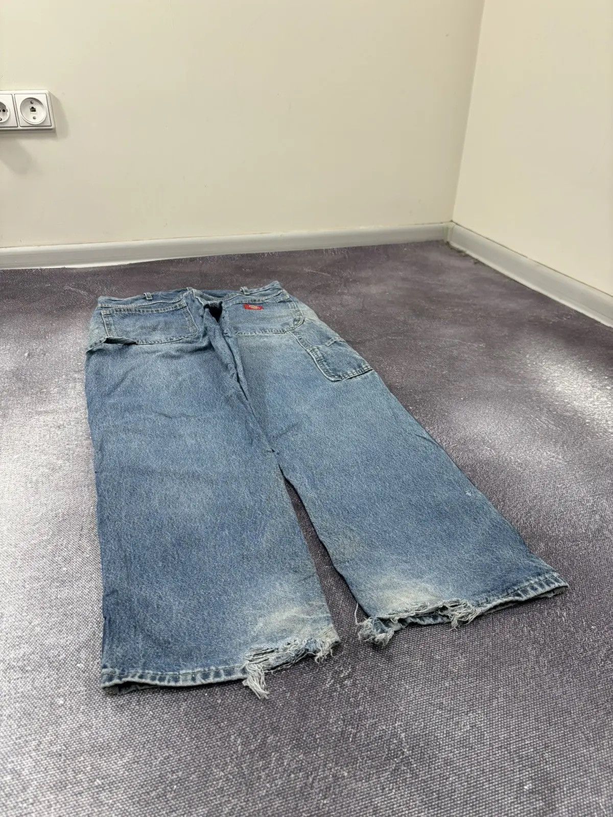 Dickies × Vintage Vintage Dickies Faded Light Blue Denim Skate Baggy Jeans Size US 31 - 3 Thumbnail