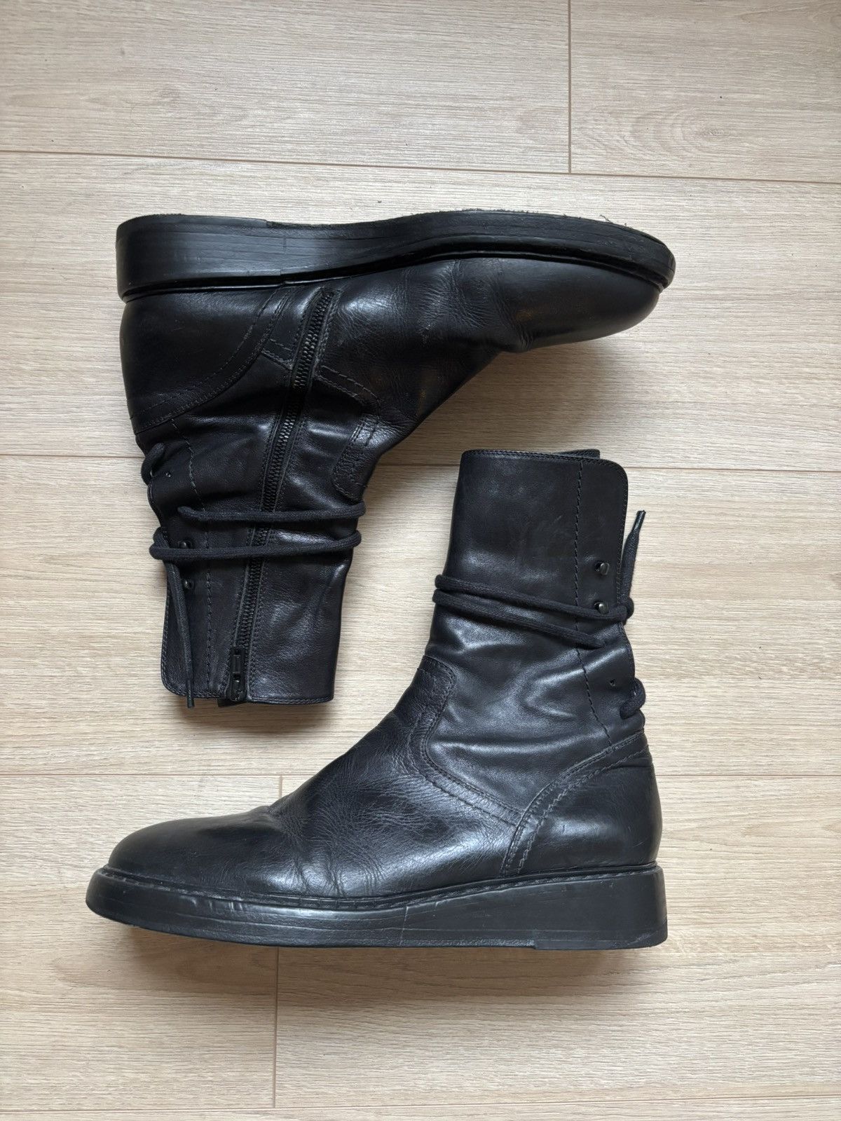 Ann Demeulemeester Ann Demeulemeester FW2011 Vitello Olio Boots Size US 10 / EU 43 - 1 Thumbnail