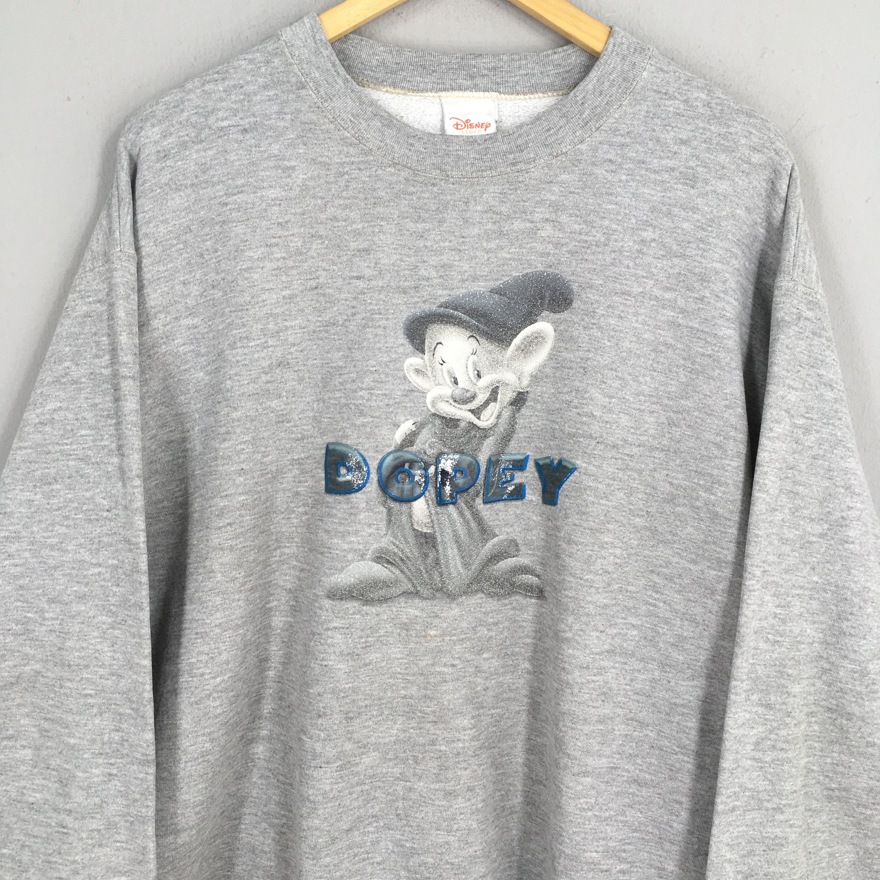 Disney Vintage 90s Grumpy Dopey 7 Dwarf Sweatshirts Large Size US L / EU 52-54 / 3 - 2 Thumbnail