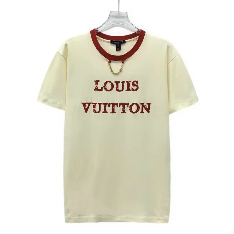 Louis Vuitton Louis Vuitton Beige Cotton Women's T-Shirt 0089 Size M / US 6-8 / IT 42-44 - 1 Thumbnail