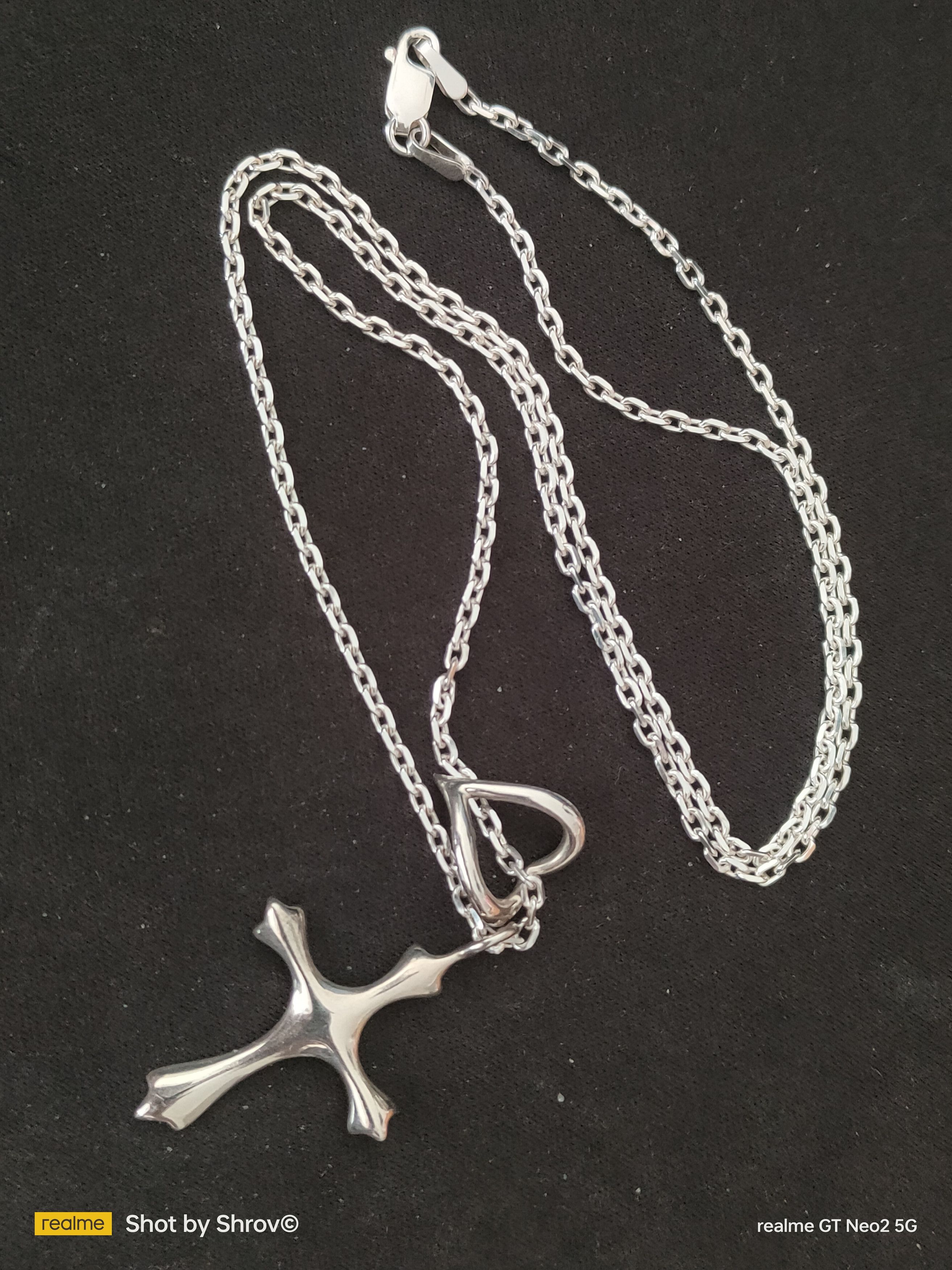 Other RHODIUM HEART CROSS 925 STERLING SILVER BIKER GOTHIC PENDANT Size ONE SIZE - 5 Thumbnail