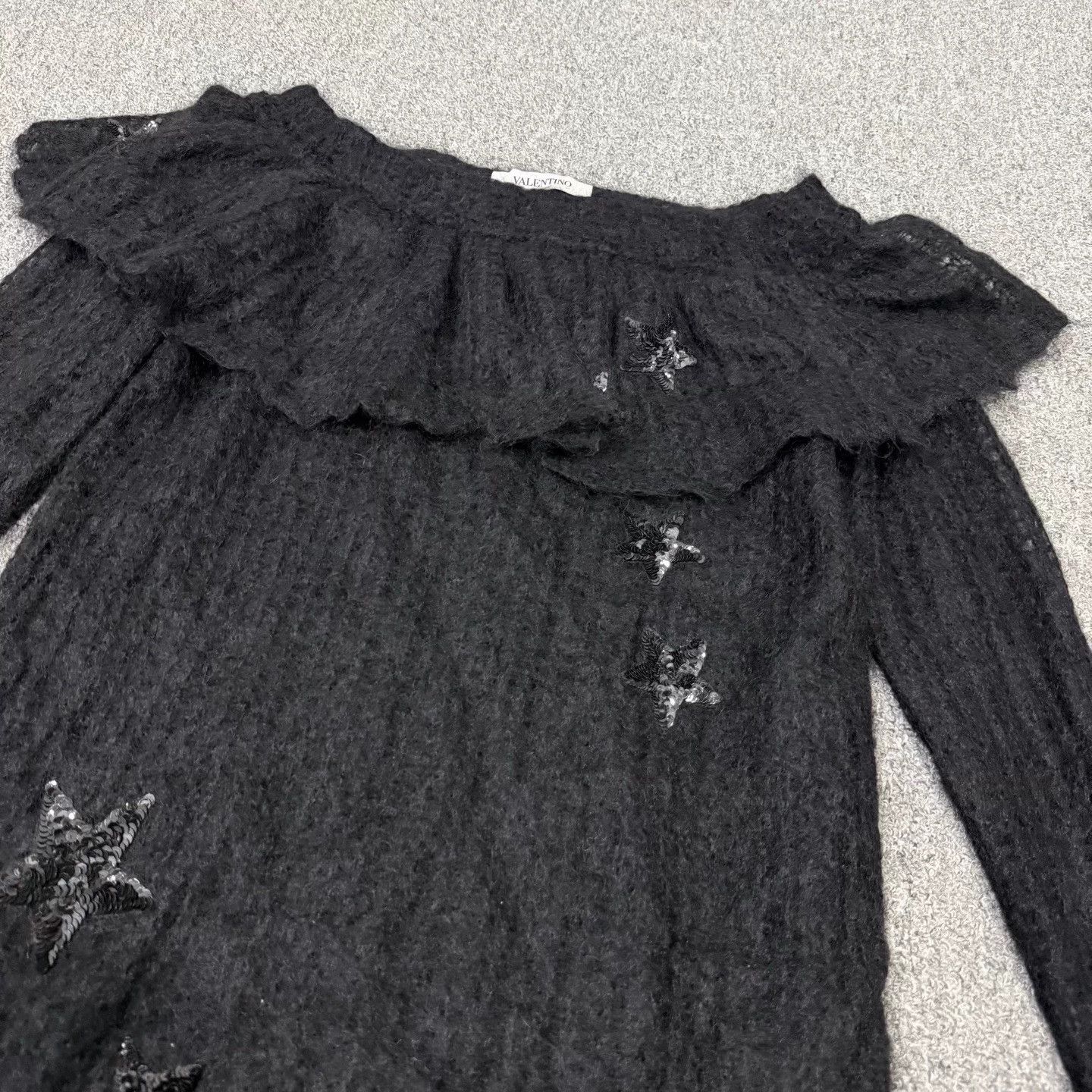 Valentino Valentino black lace mohair long sleeve XS 99 new Size XS / US 0-2 / IT 36-38 - 3 Thumbnail