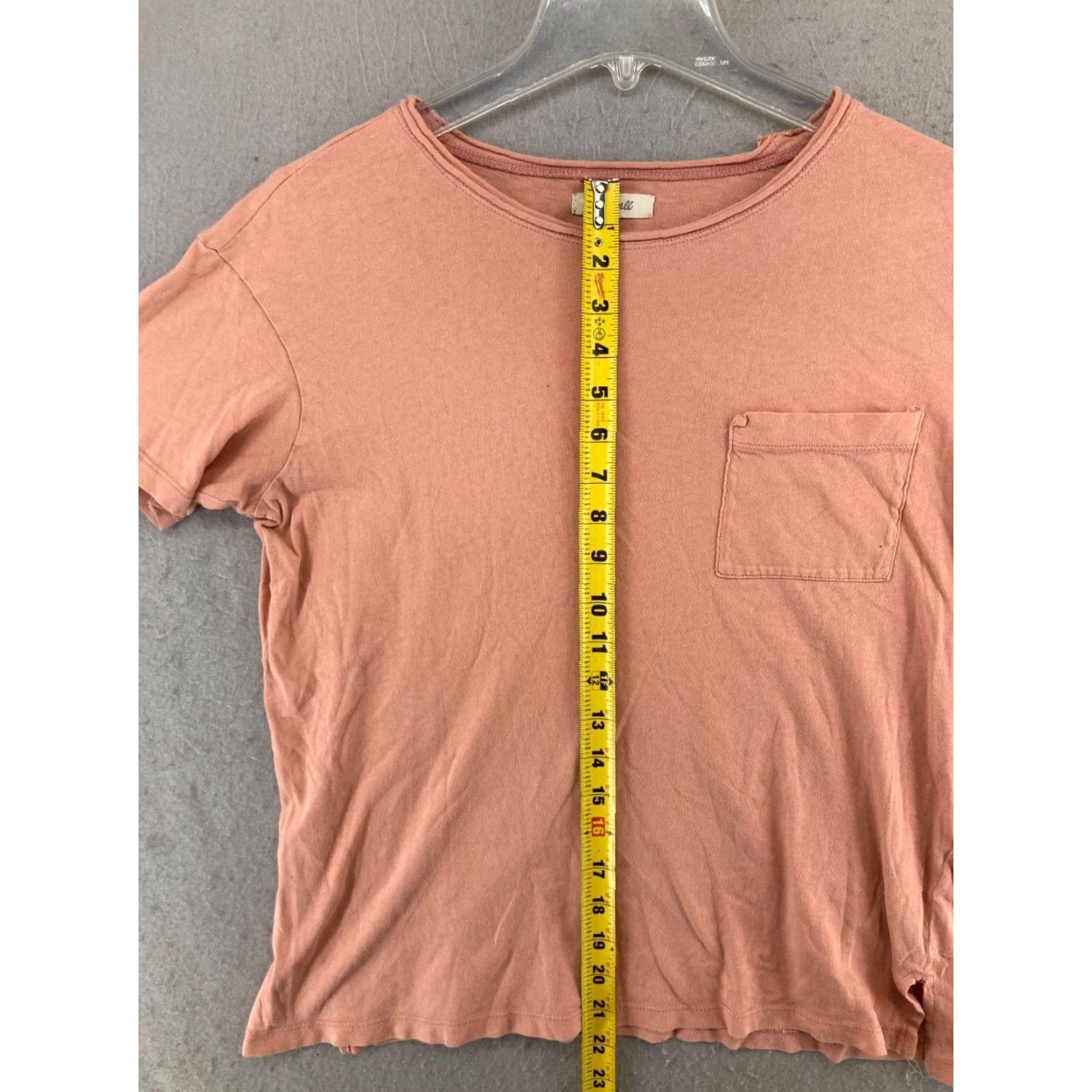 Madewell Madewell Women's T-Shirt XS Pink Pocket Casual Short Sleeve Jersey Classic Fit Size XS / US 0-2 / IT 36-38 - 3 Thumbnail
